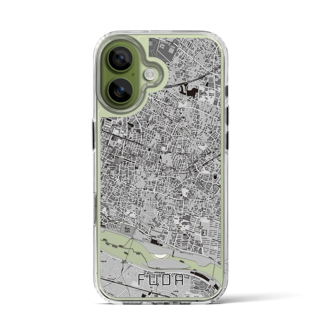 【布田(東京都)】地図柄iPhoneケース(MagSafeタイプ)