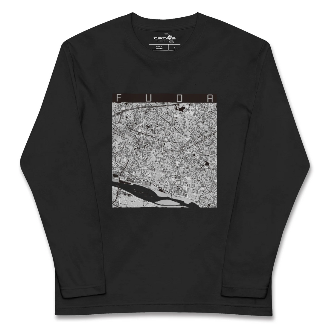 【布田(東京都)】地図柄ロングスリーブTシャツ