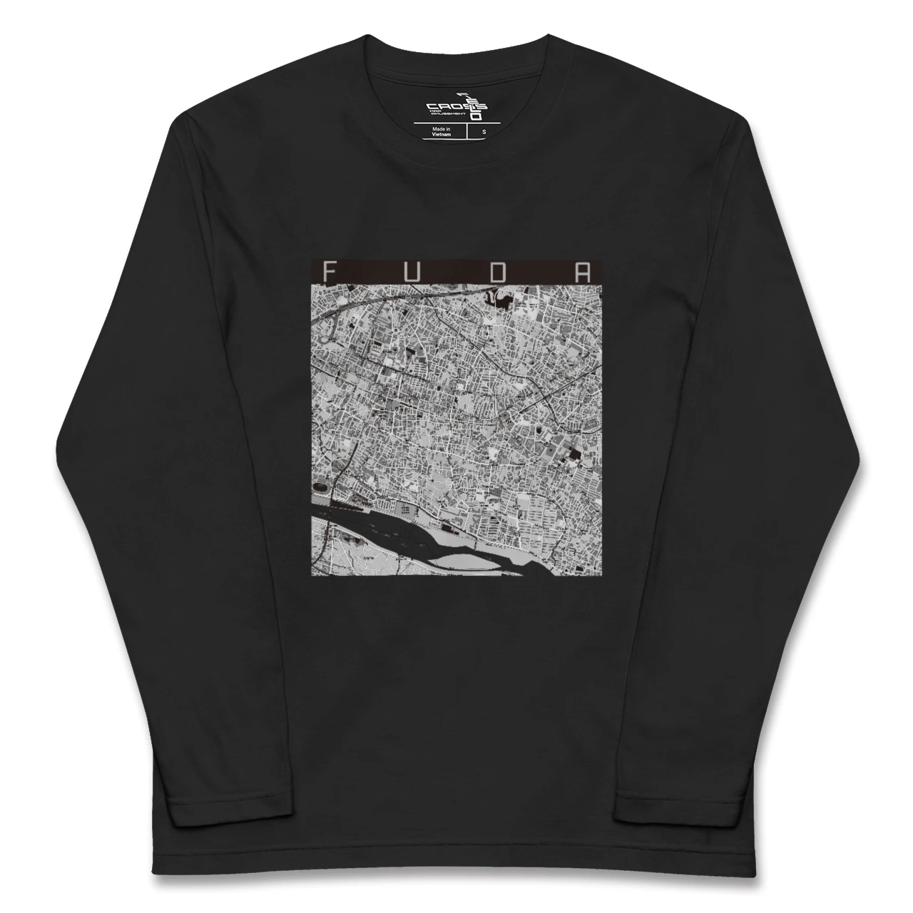 【布田(東京都)】地図柄ロングスリーブTシャツ