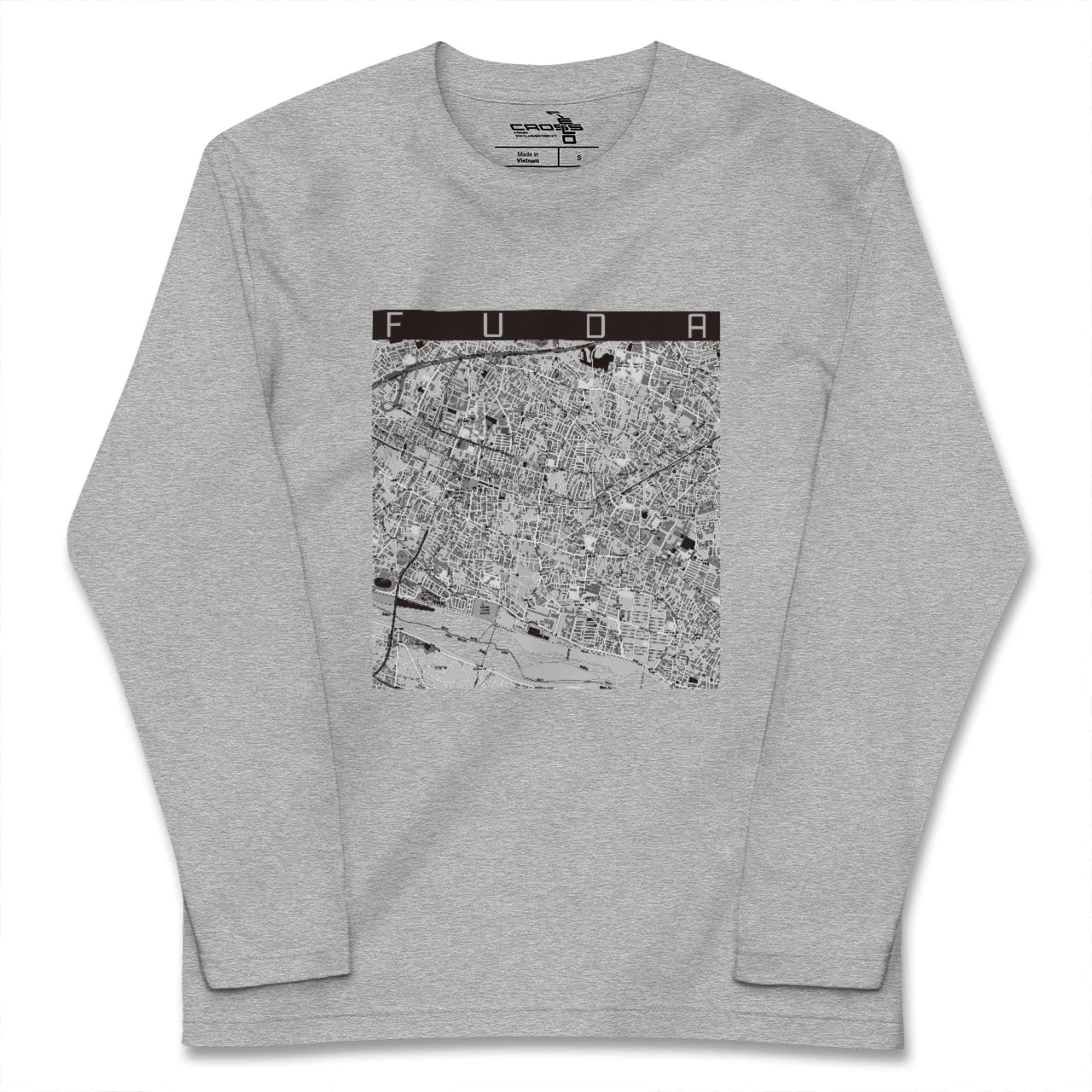 【布田(東京都)】地図柄ロングスリーブTシャツ