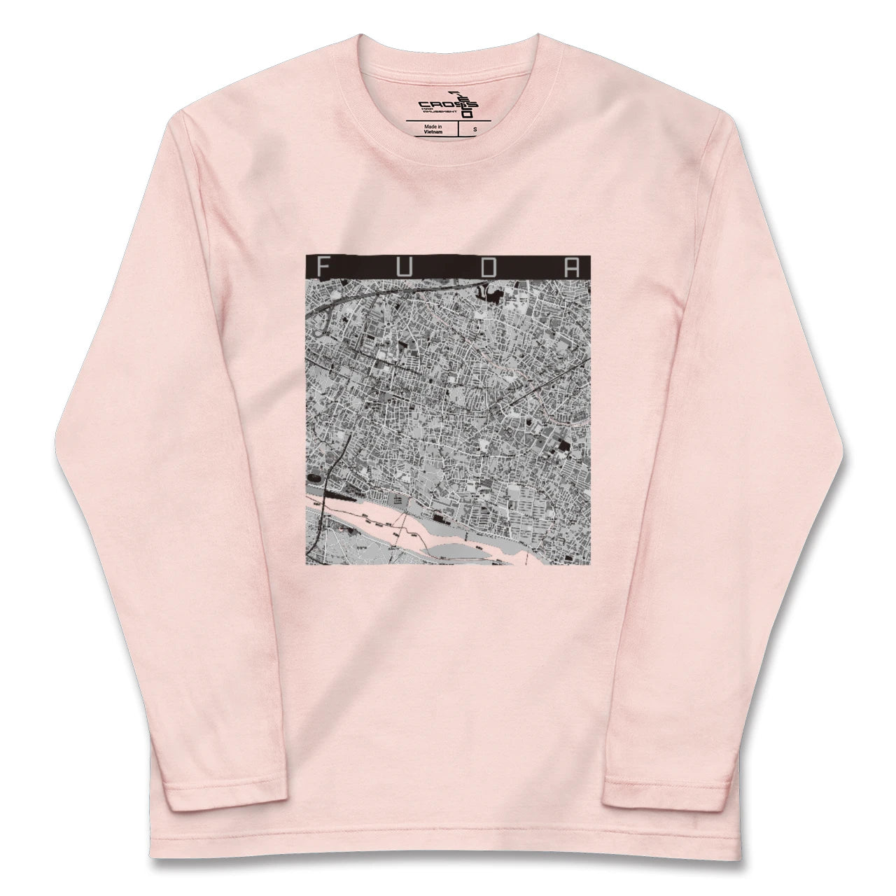 【布田(東京都)】地図柄ロングスリーブTシャツ