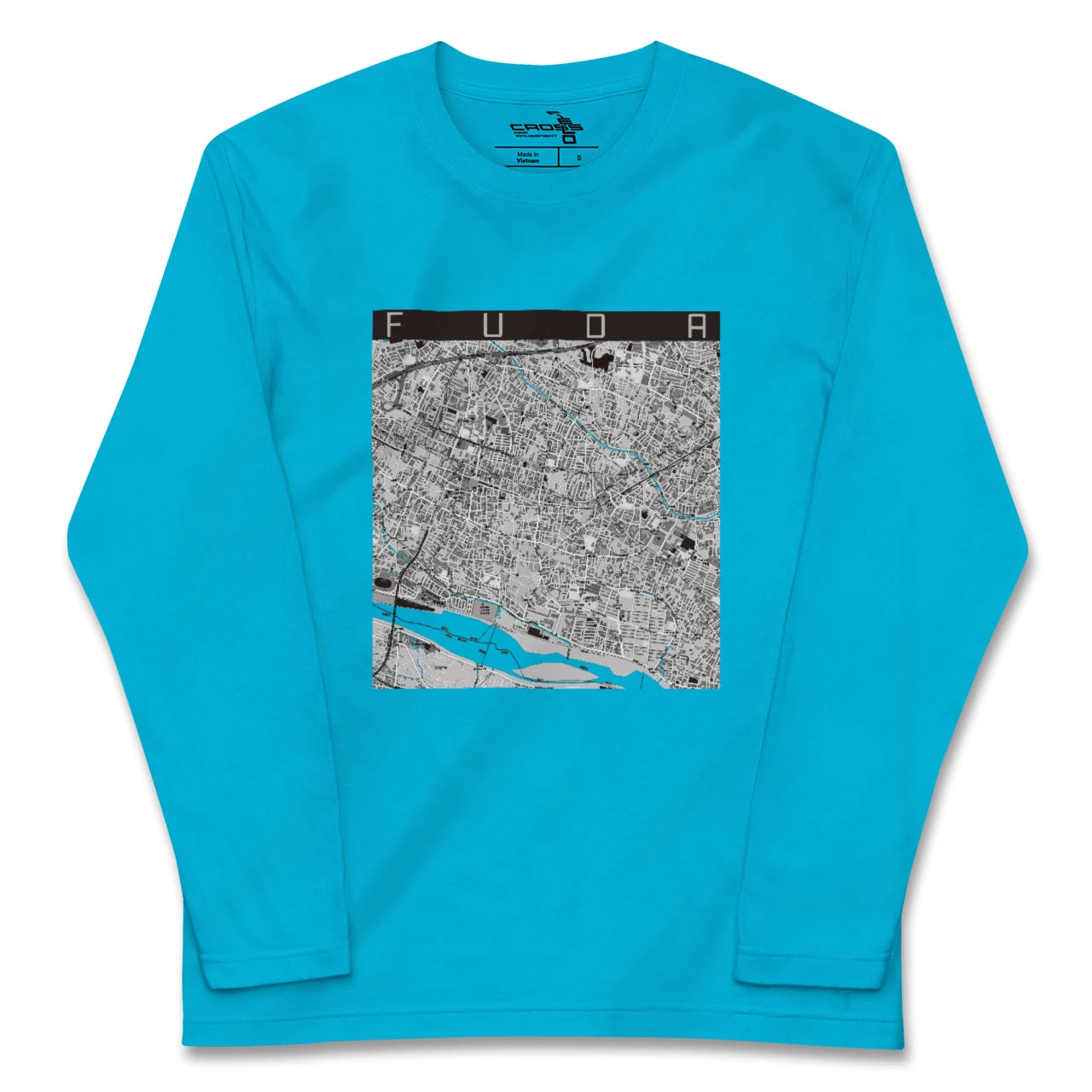 【布田(東京都)】地図柄ロングスリーブTシャツ