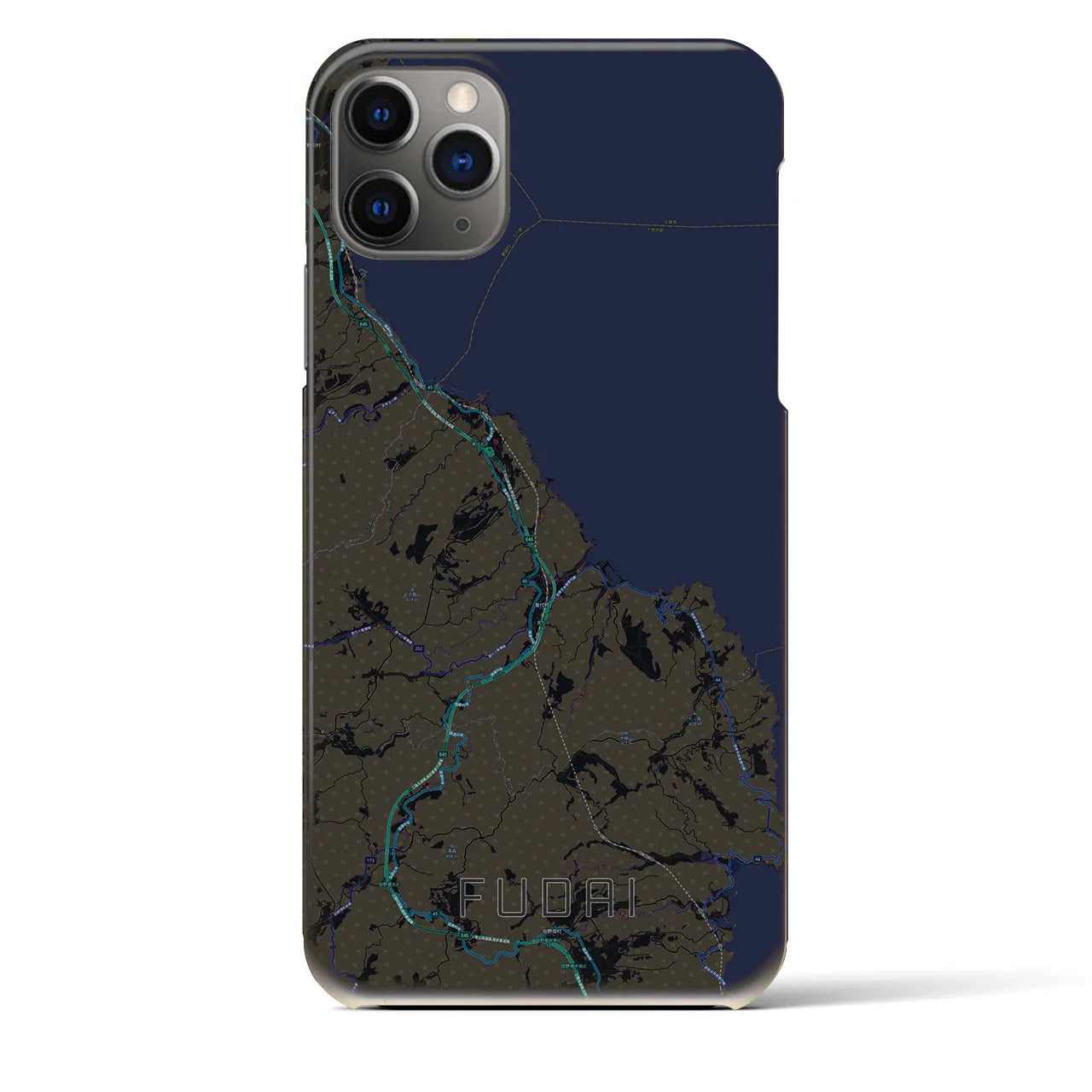 【普代(岩手県)】地図柄iPhoneケース(バックカバータイプ)