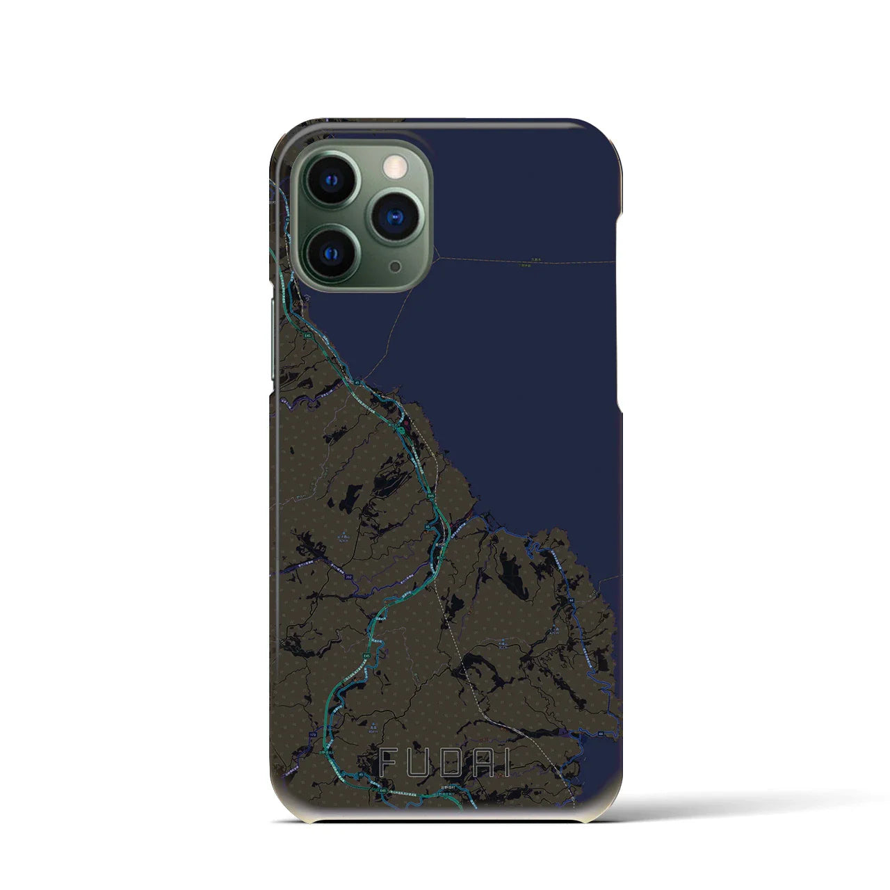 【普代(岩手県)】地図柄iPhoneケース(バックカバータイプ)