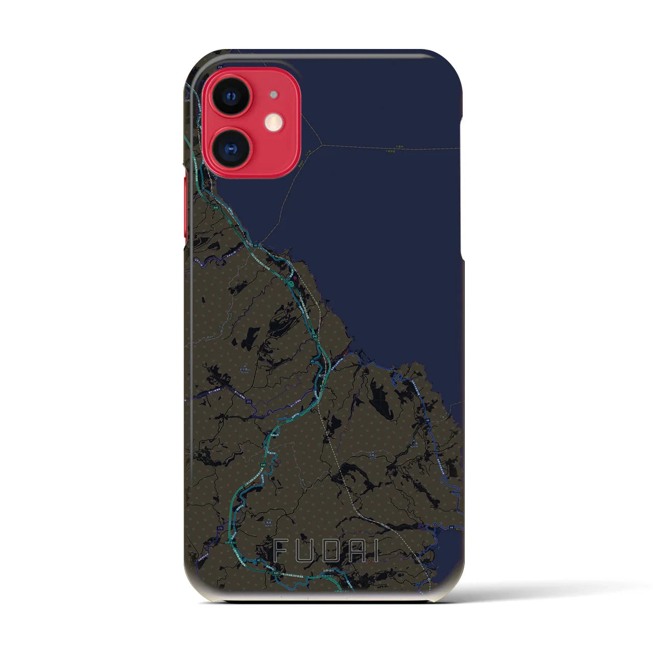 【普代(岩手県)】地図柄iPhoneケース(バックカバータイプ)