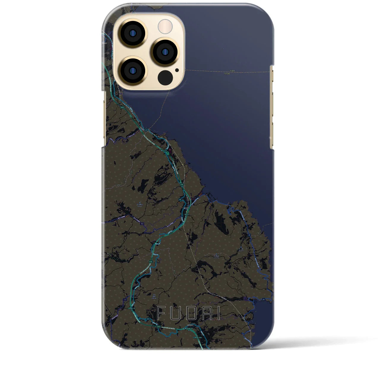 【普代(岩手県)】地図柄iPhoneケース(バックカバータイプ)