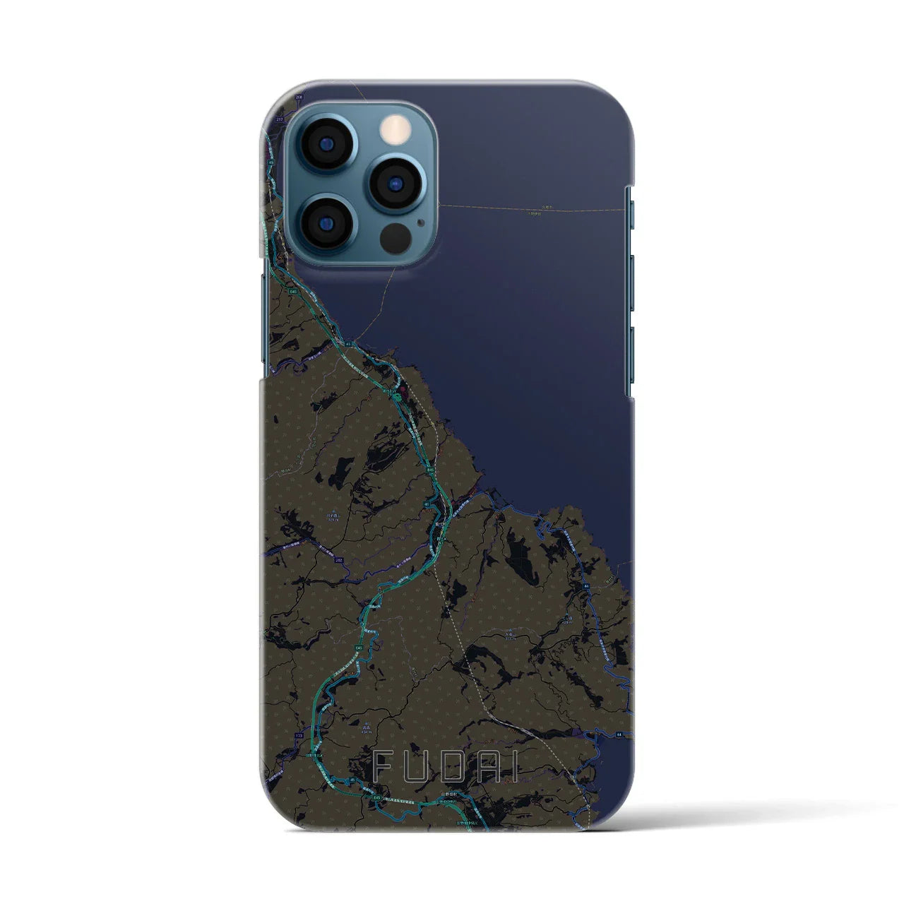 【普代(岩手県)】地図柄iPhoneケース(バックカバータイプ)
