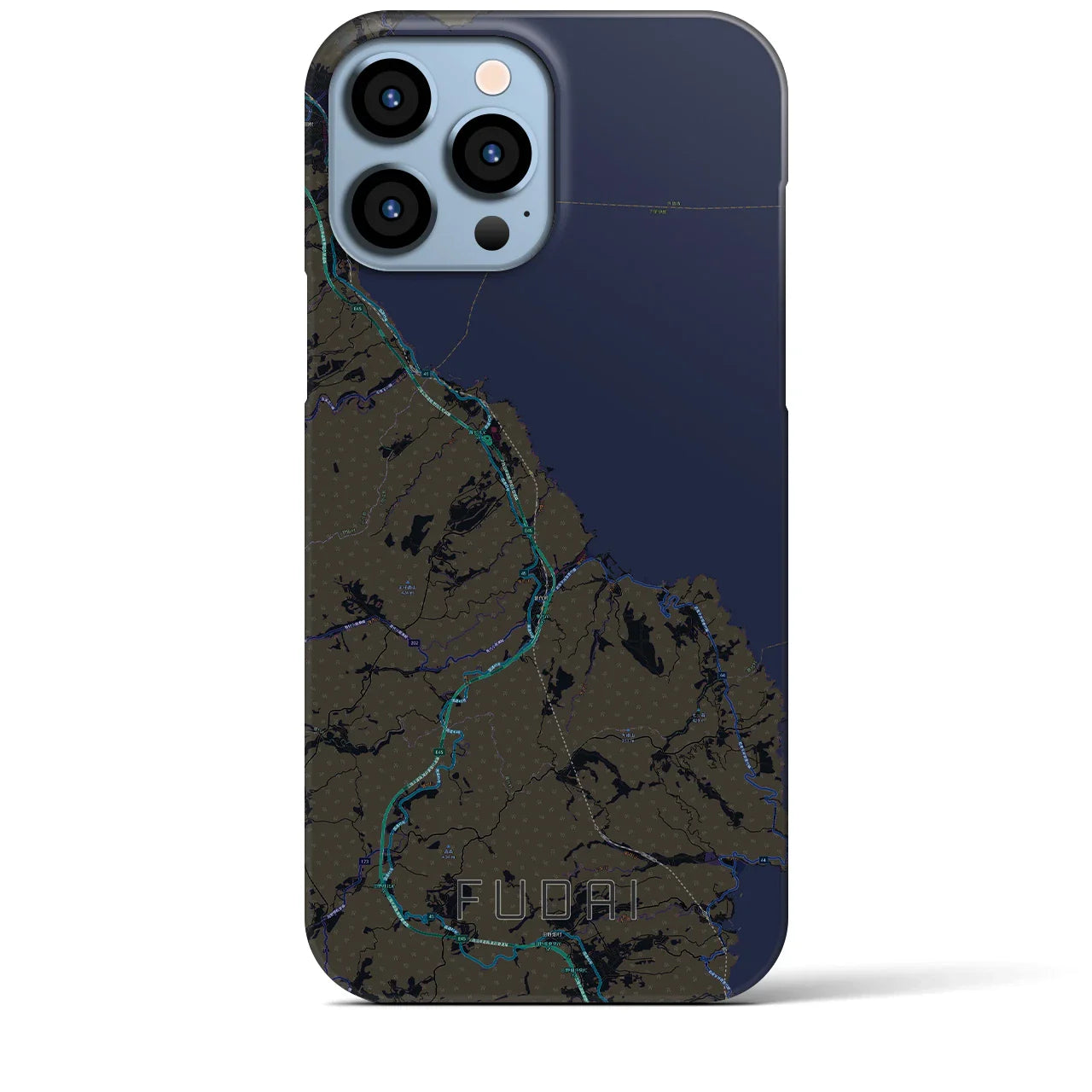 【普代(岩手県)】地図柄iPhoneケース(バックカバータイプ)