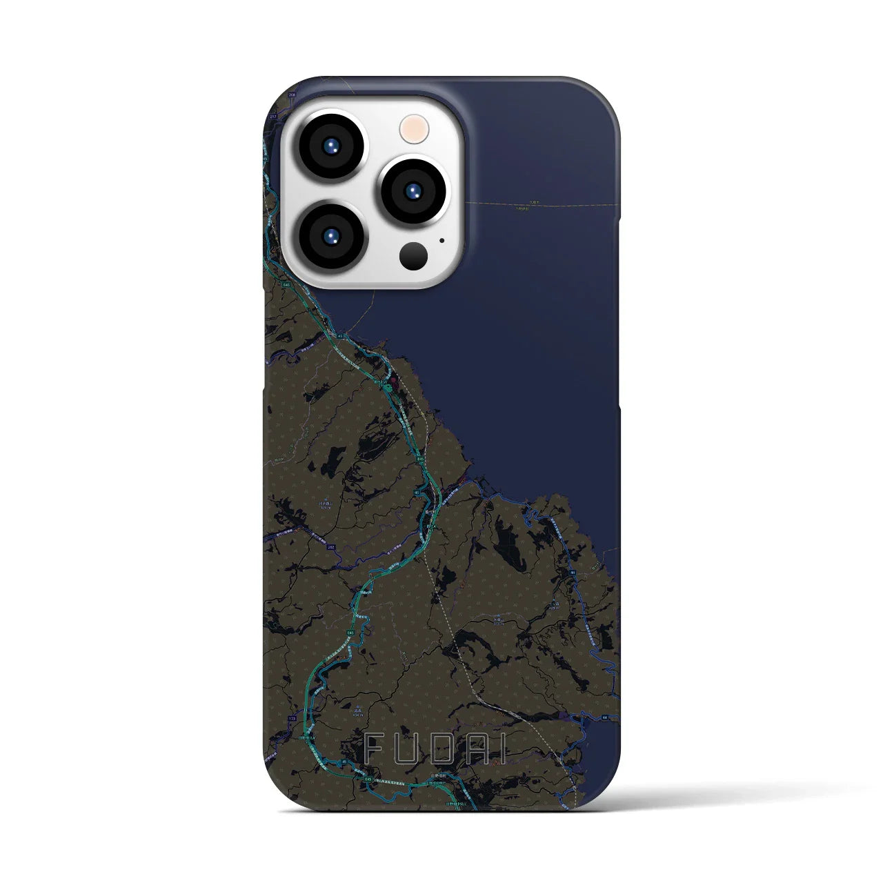 【普代(岩手県)】地図柄iPhoneケース(バックカバータイプ)