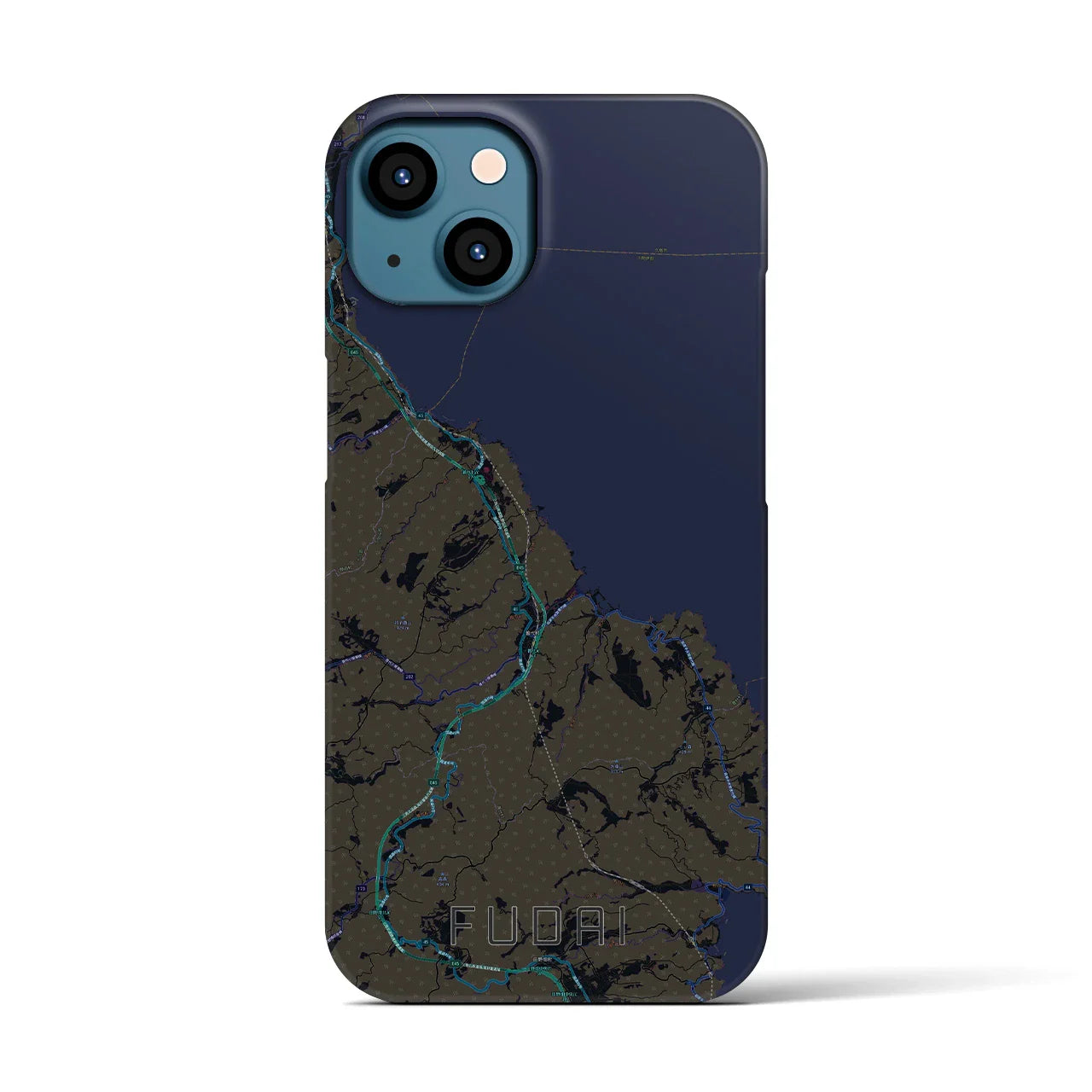 【普代(岩手県)】地図柄iPhoneケース(バックカバータイプ)