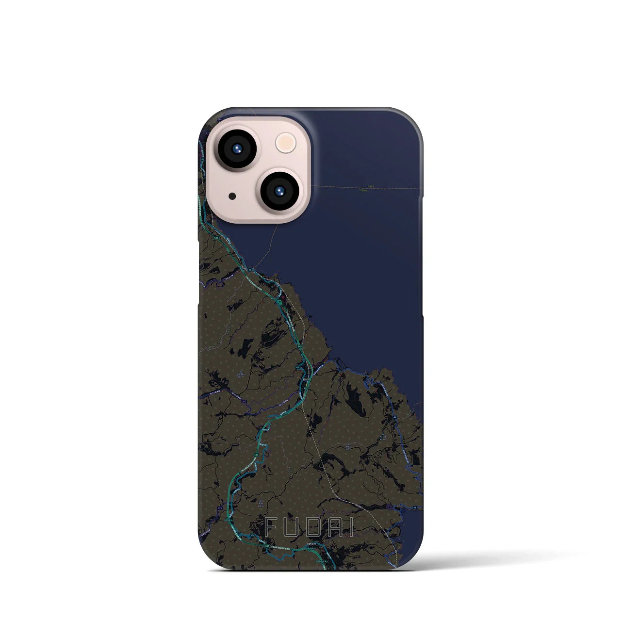 【普代(岩手県)】地図柄iPhoneケース(バックカバータイプ)