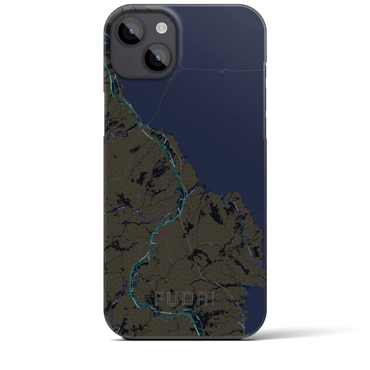 【普代(岩手県)】地図柄iPhoneケース(バックカバータイプ)