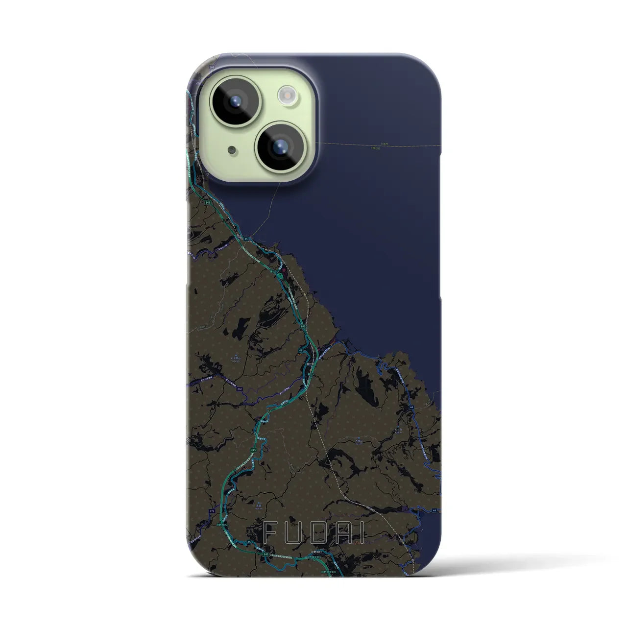【普代(岩手県)】地図柄iPhoneケース(バックカバータイプ)