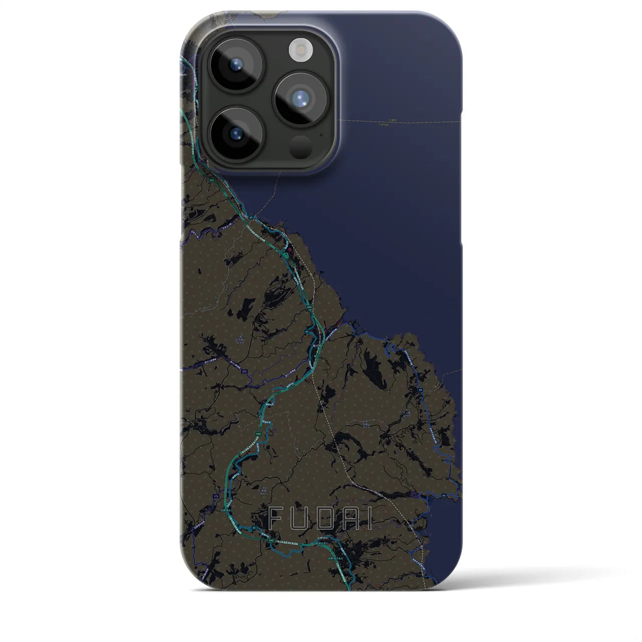 【普代(岩手県)】地図柄iPhoneケース(バックカバータイプ)