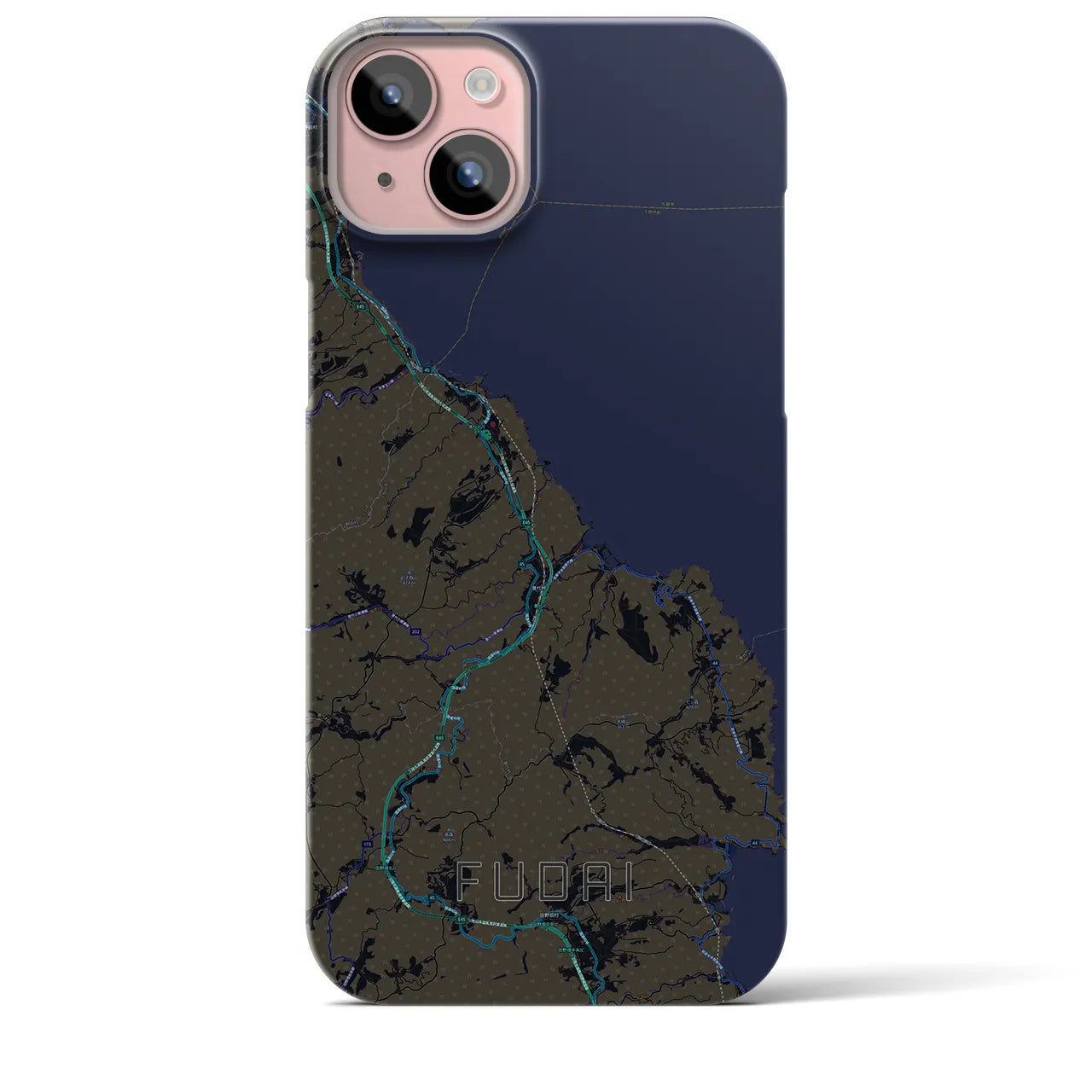 【普代(岩手県)】地図柄iPhoneケース(バックカバータイプ)