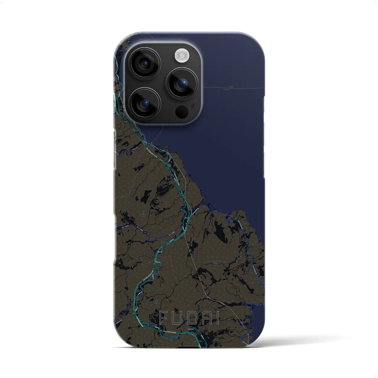 【普代(岩手県)】地図柄iPhoneケース(バックカバータイプ)
