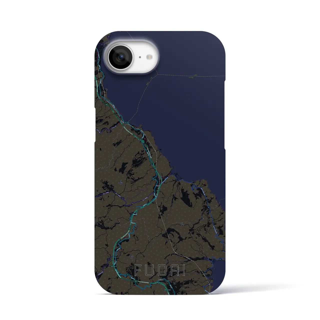 【普代(岩手県)】地図柄iPhoneケース(バックカバータイプ)