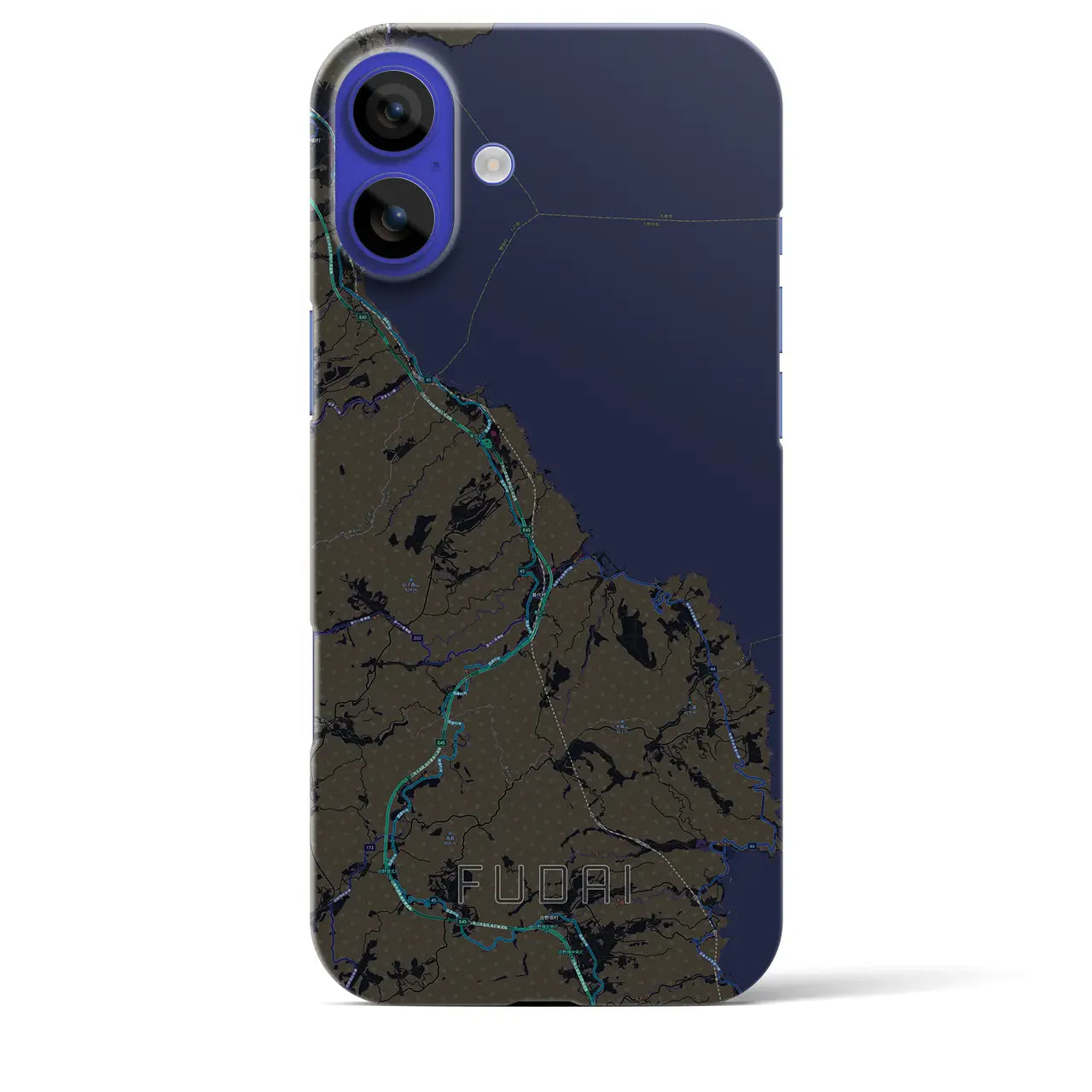 【普代(岩手県)】地図柄iPhoneケース(バックカバータイプ)