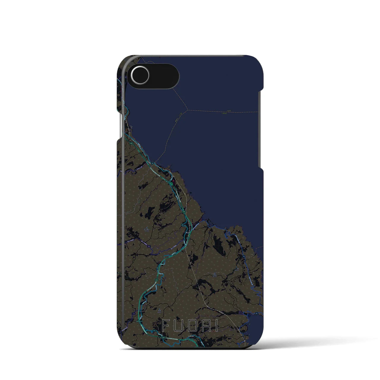【普代(岩手県)】地図柄iPhoneケース(バックカバータイプ)
