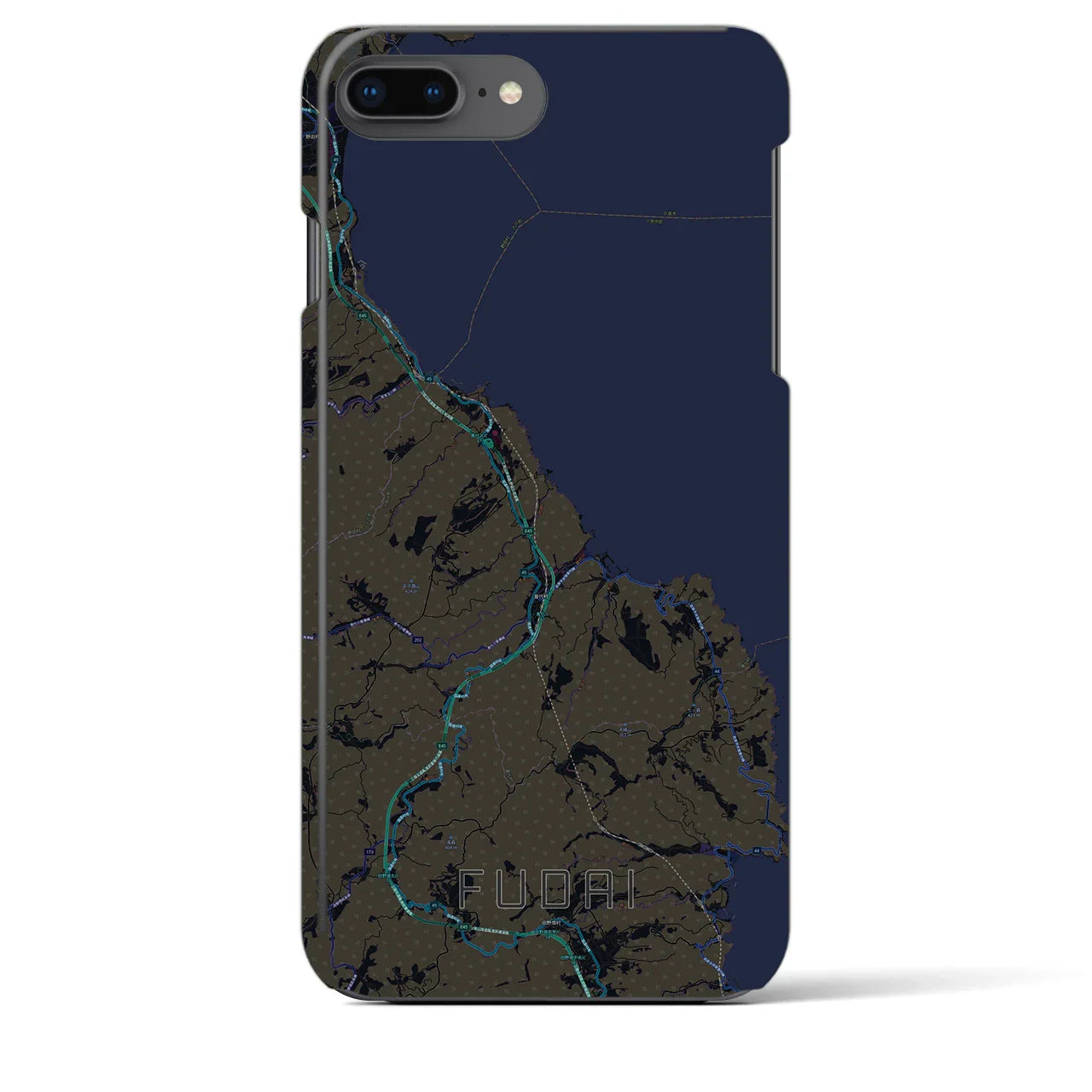 【普代(岩手県)】地図柄iPhoneケース(バックカバータイプ)