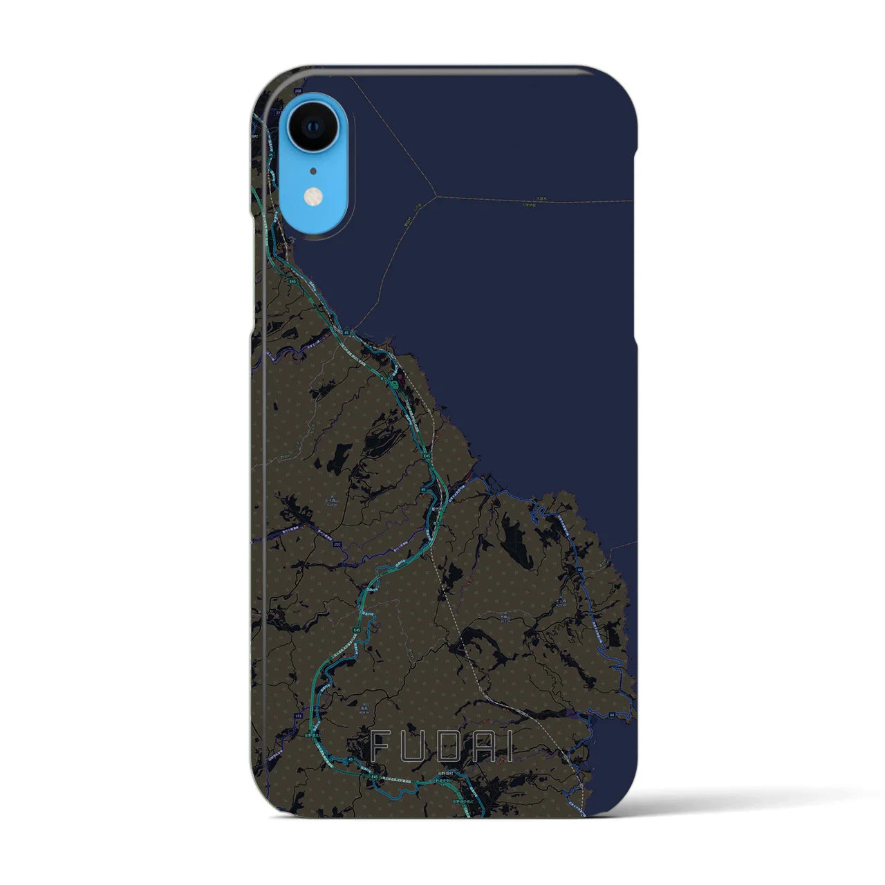 【普代(岩手県)】地図柄iPhoneケース(バックカバータイプ)