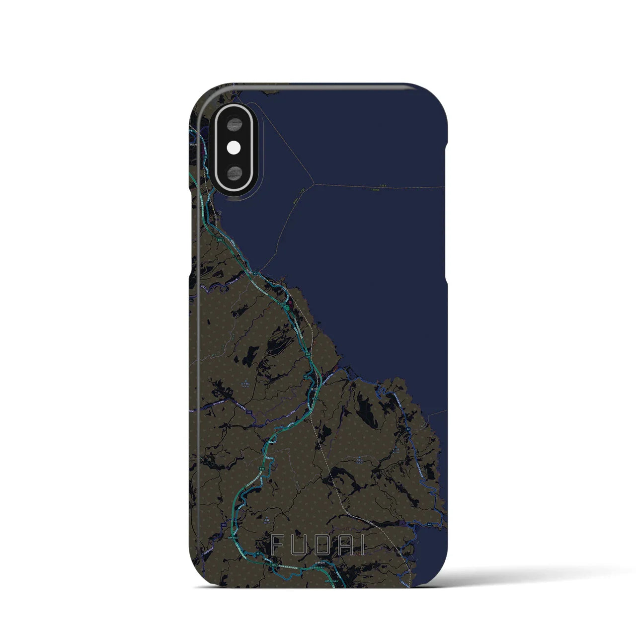 【普代(岩手県)】地図柄iPhoneケース(バックカバータイプ)