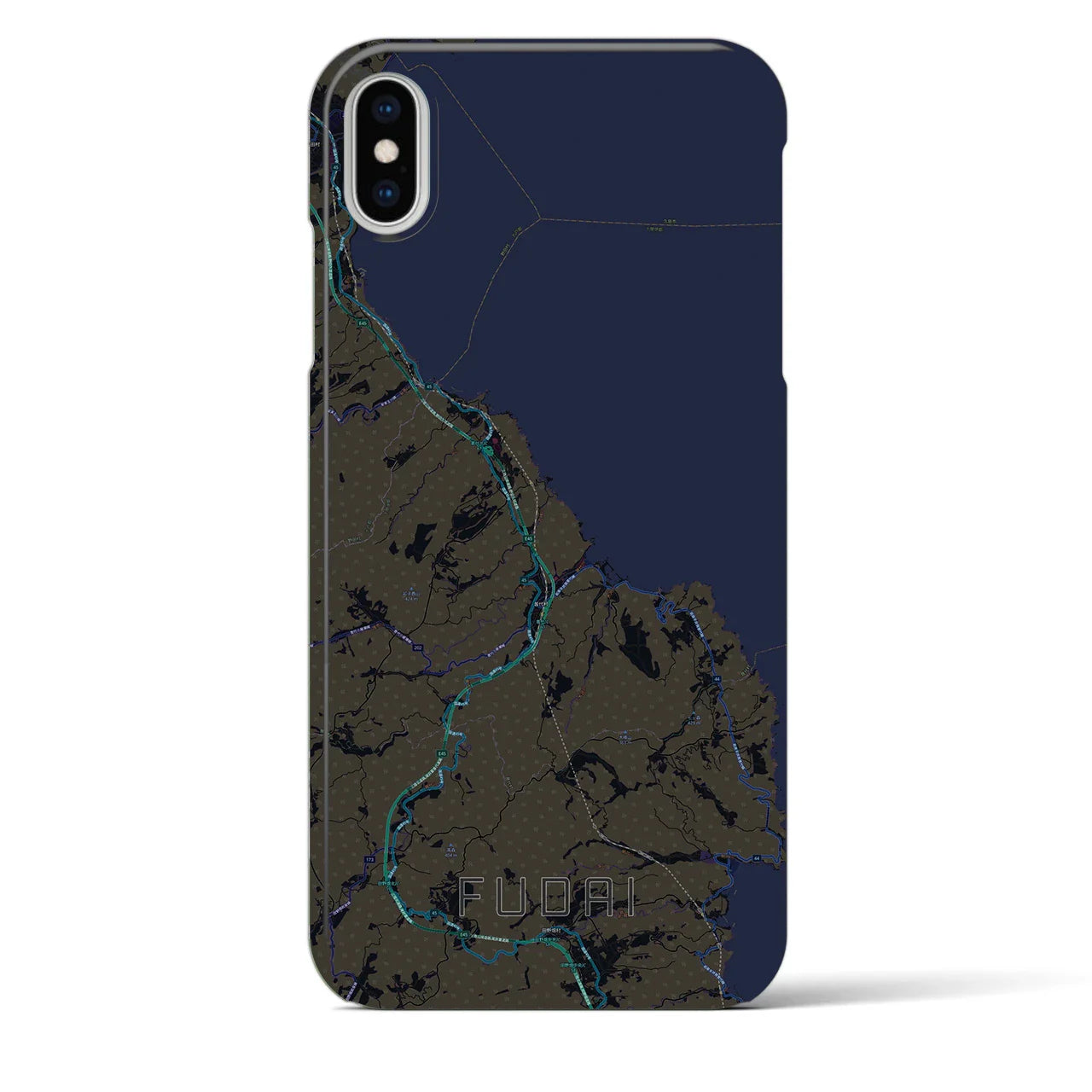 【普代(岩手県)】地図柄iPhoneケース(バックカバータイプ)