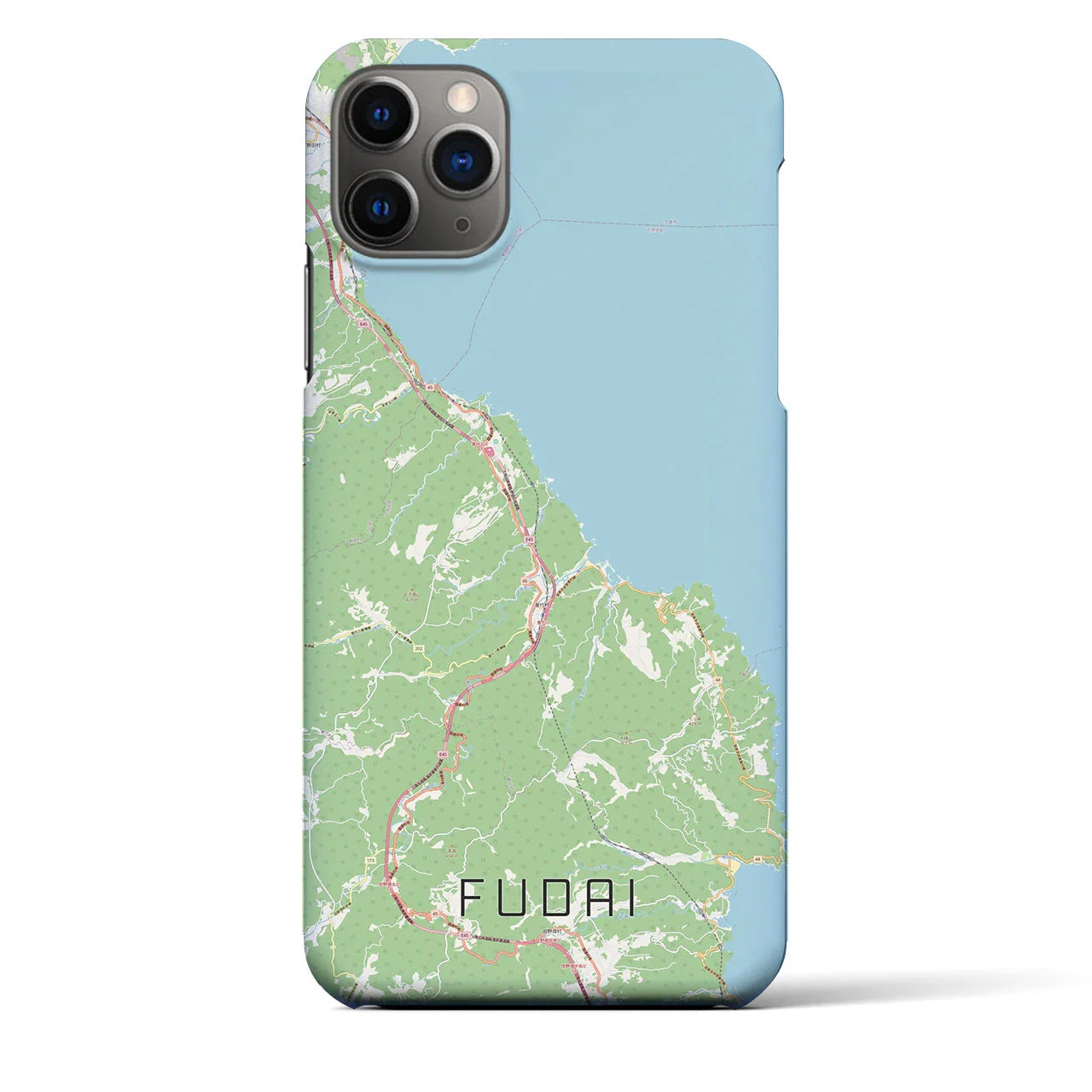 【普代(岩手県)】地図柄iPhoneケース(バックカバータイプ)