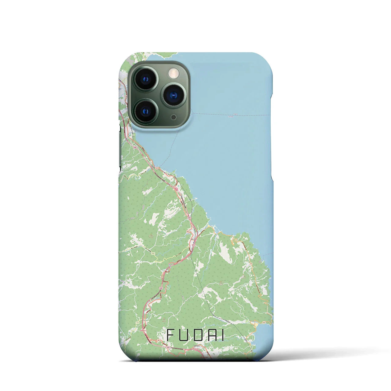 【普代(岩手県)】地図柄iPhoneケース(バックカバータイプ)