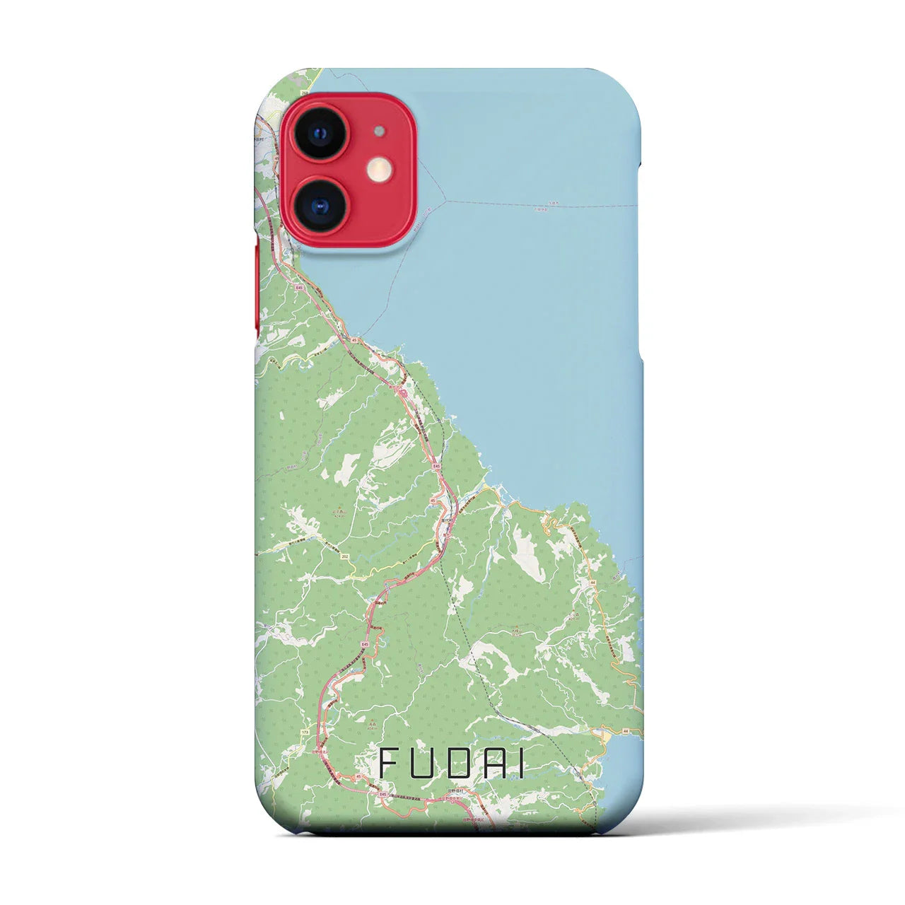 【普代(岩手県)】地図柄iPhoneケース(バックカバータイプ)