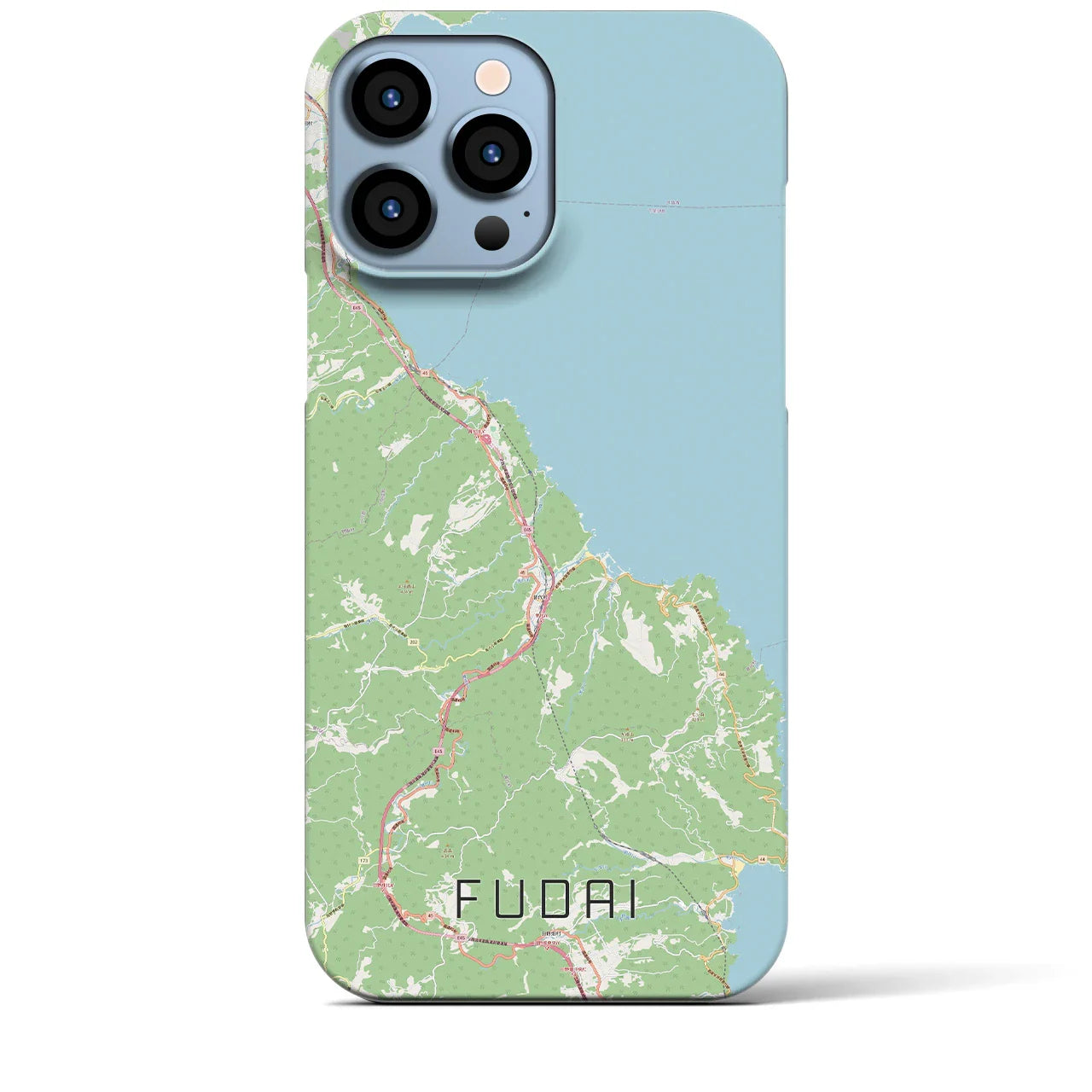 【普代(岩手県)】地図柄iPhoneケース(バックカバータイプ)
