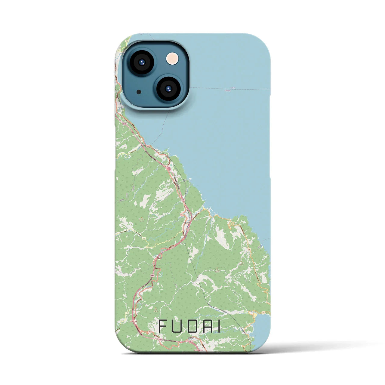 【普代(岩手県)】地図柄iPhoneケース(バックカバータイプ)