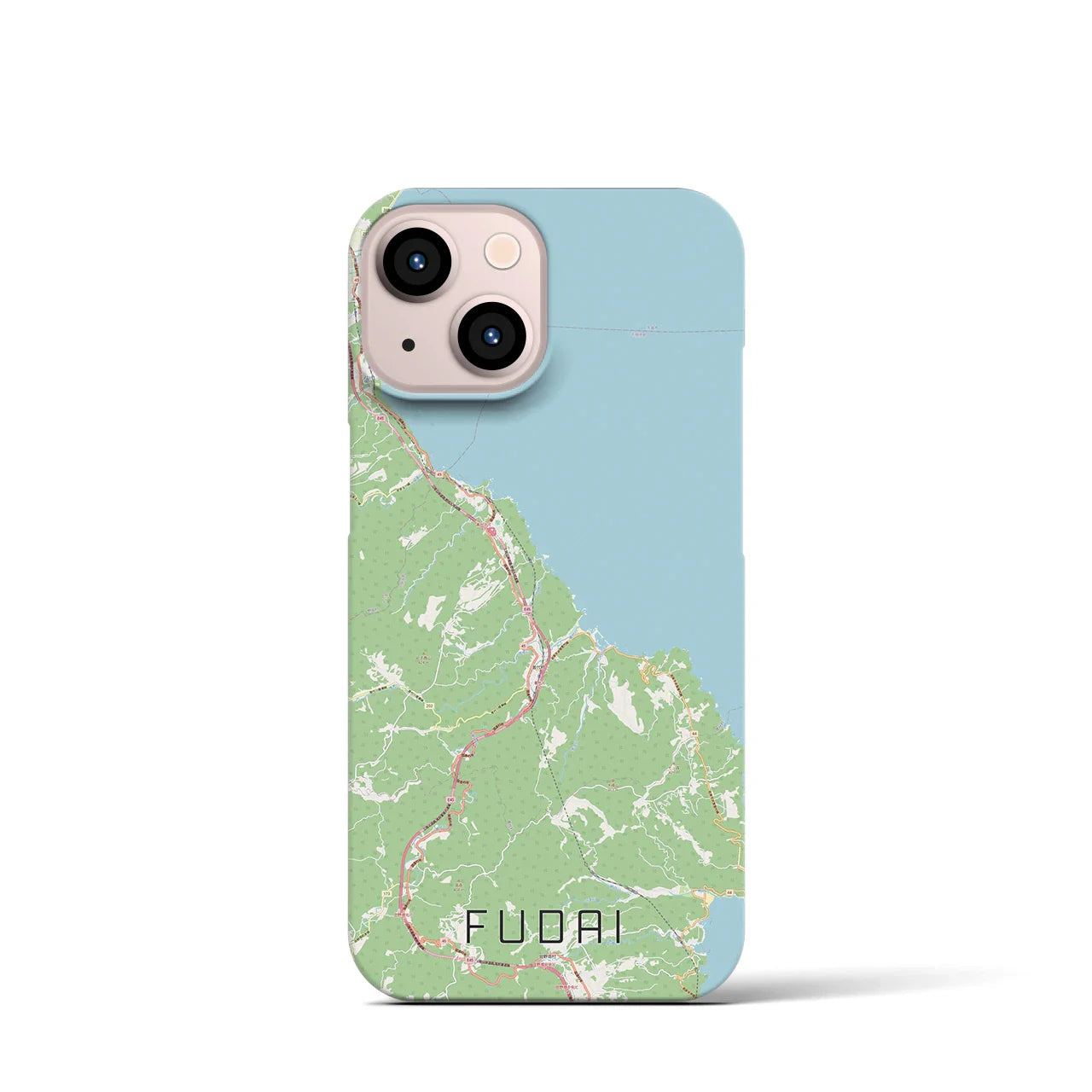 【普代(岩手県)】地図柄iPhoneケース(バックカバータイプ)