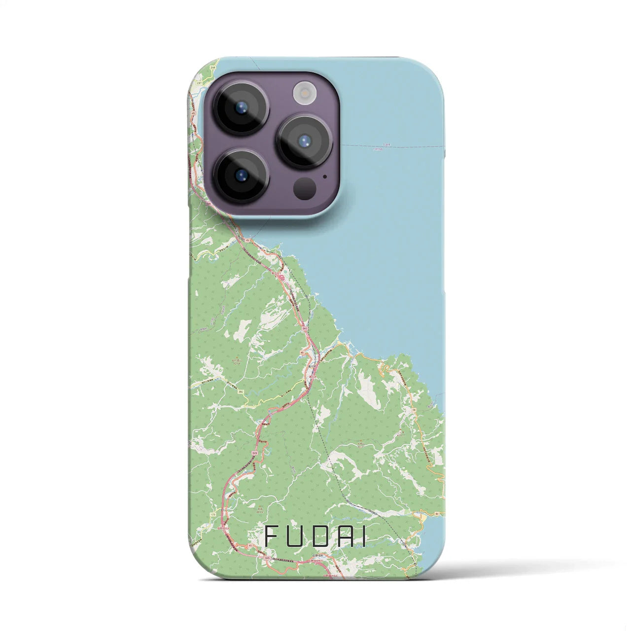 【普代(岩手県)】地図柄iPhoneケース(バックカバータイプ)