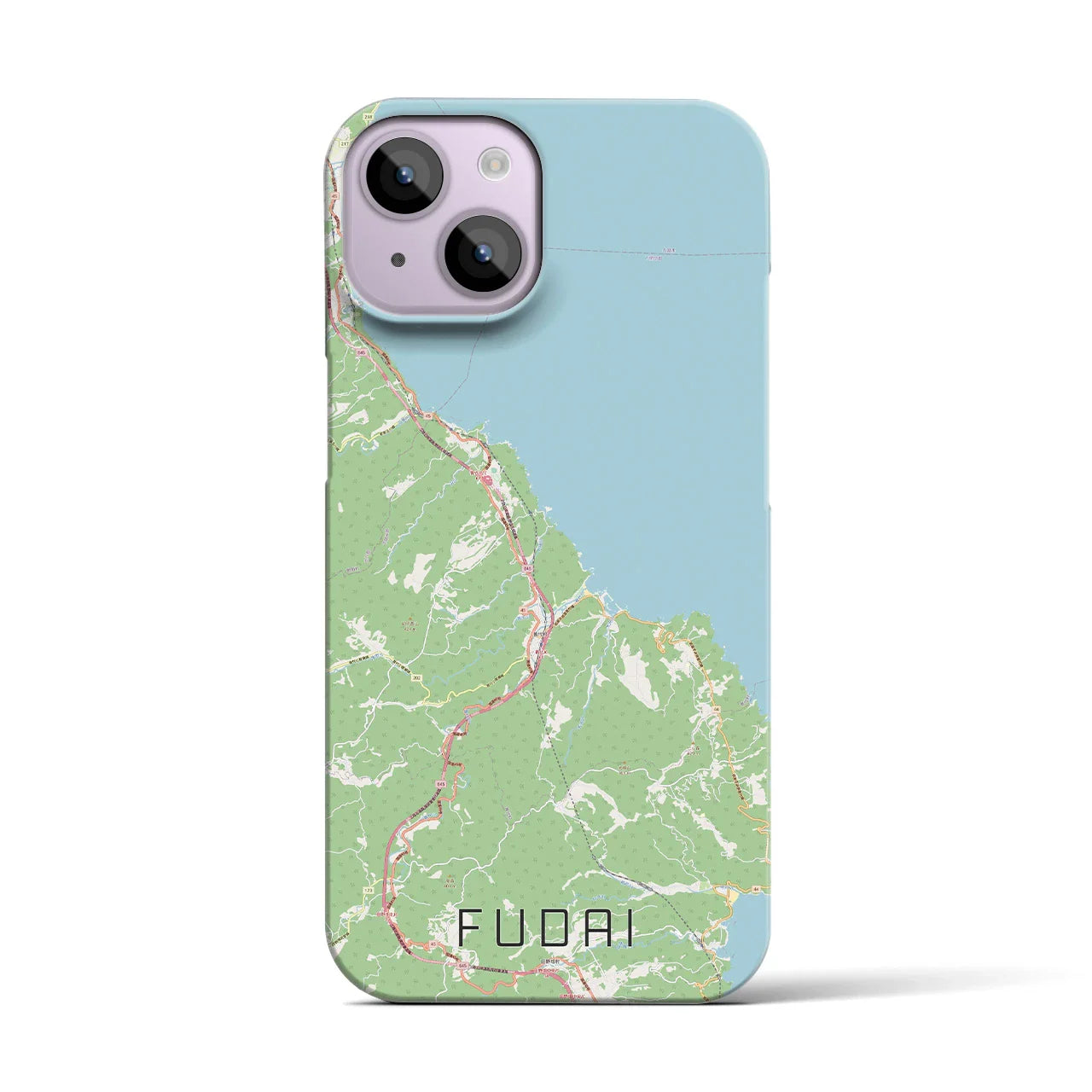 【普代(岩手県)】地図柄iPhoneケース(バックカバータイプ)