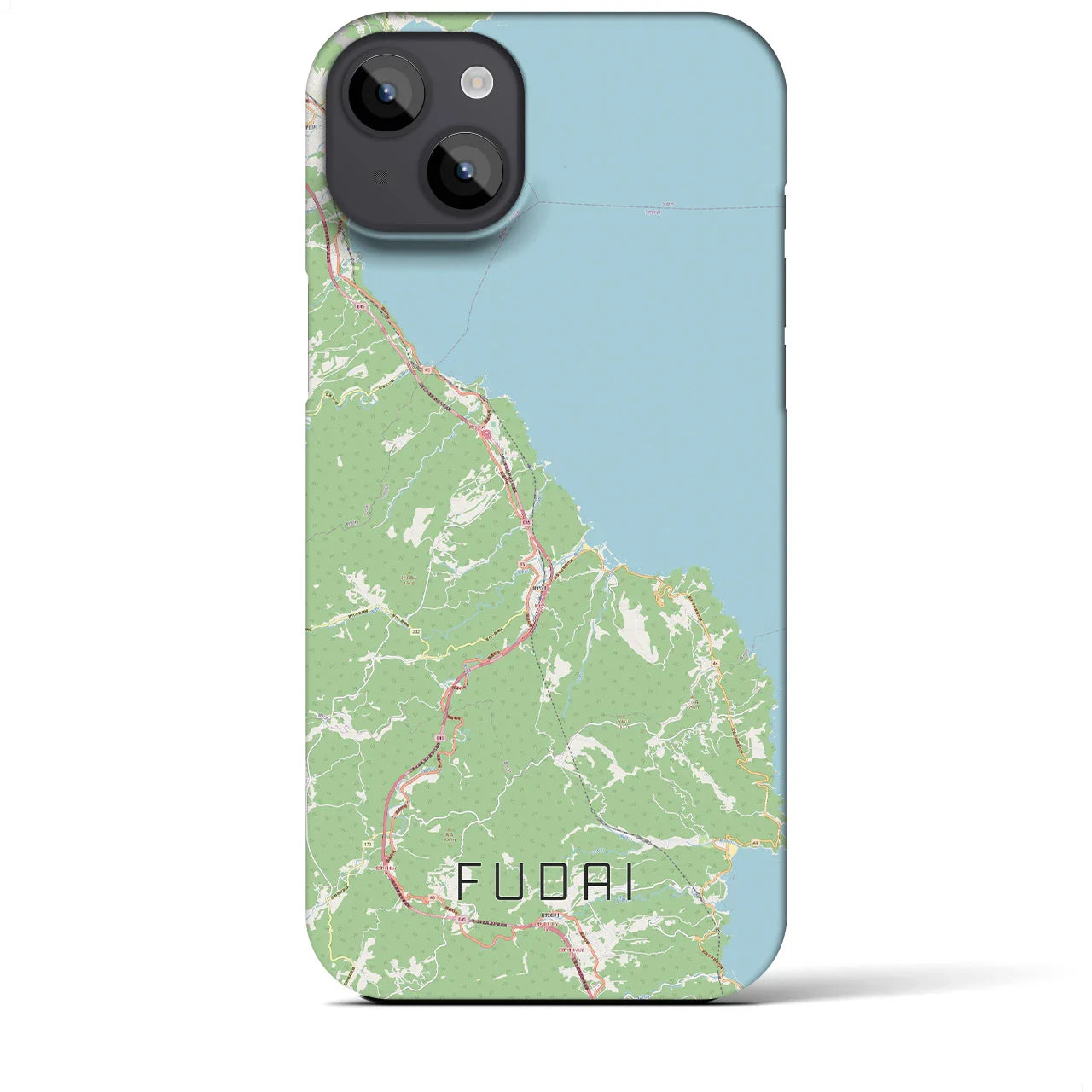 【普代(岩手県)】地図柄iPhoneケース(バックカバータイプ)