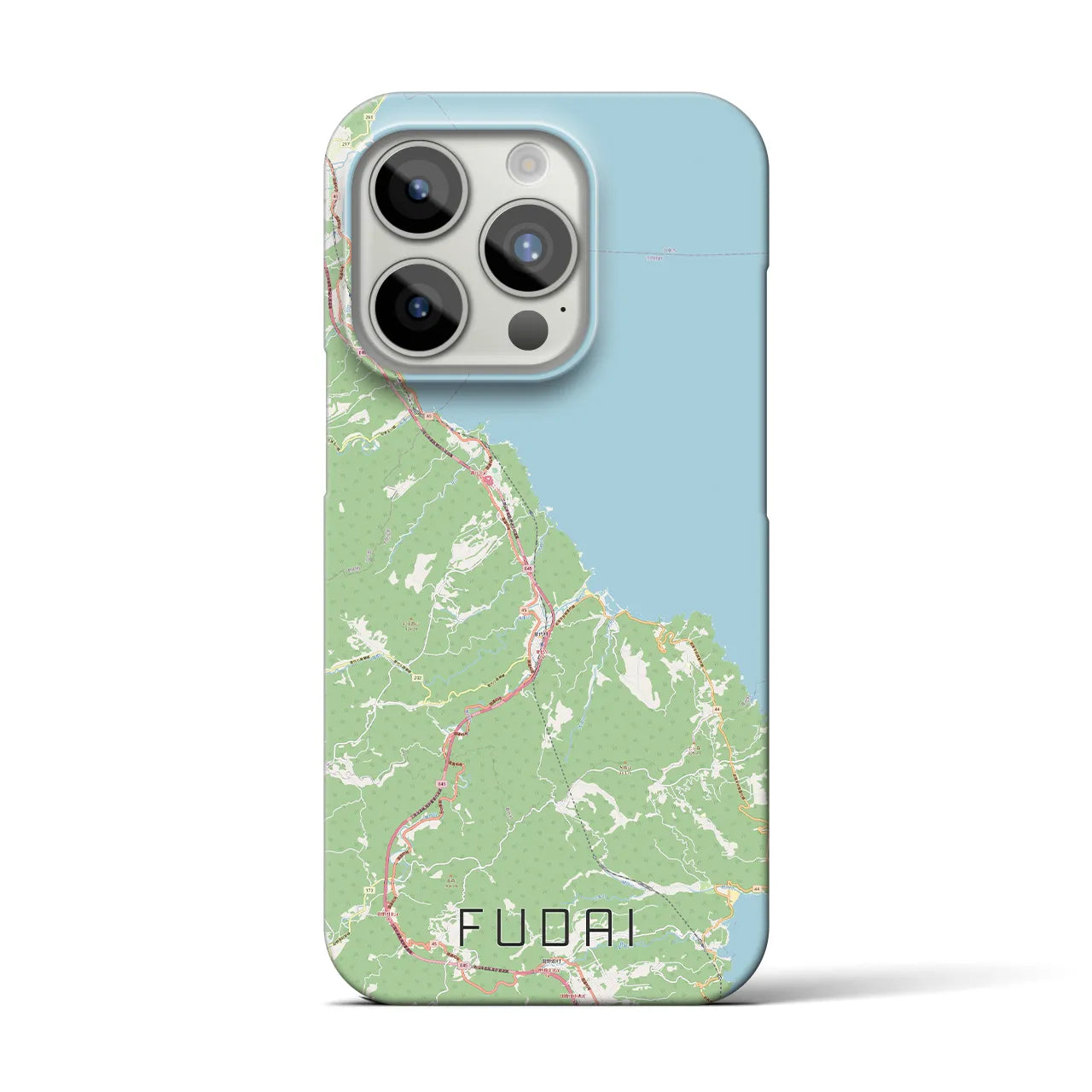 【普代(岩手県)】地図柄iPhoneケース(バックカバータイプ)