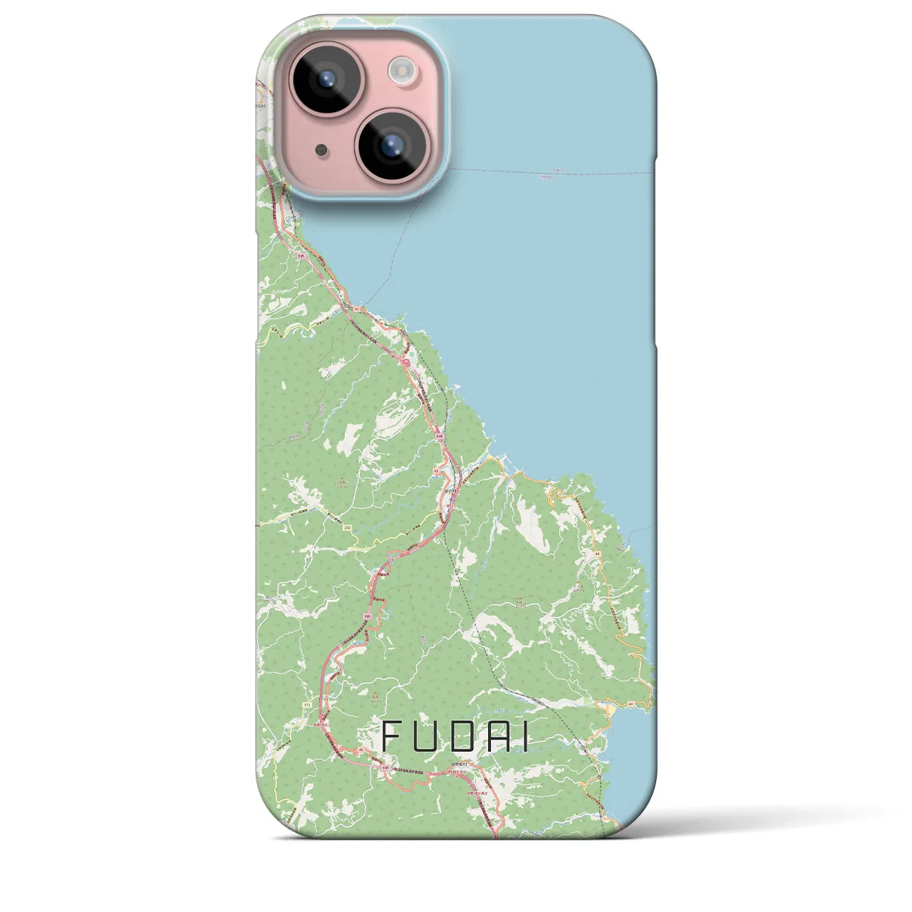 【普代(岩手県)】地図柄iPhoneケース(バックカバータイプ)