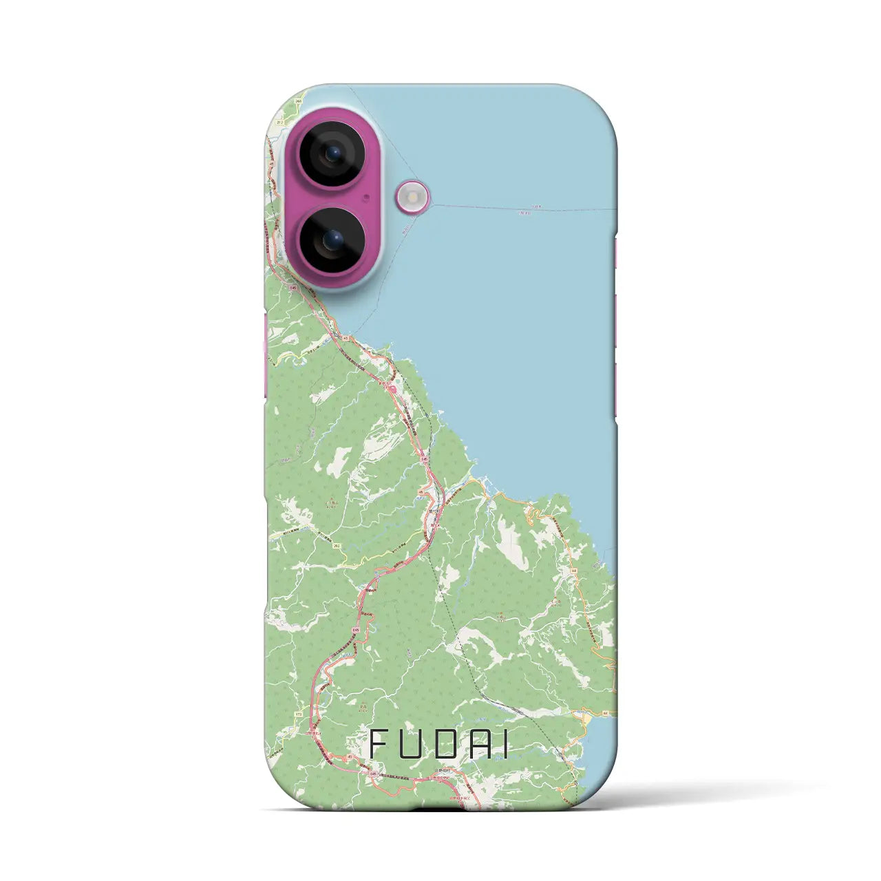 【普代(岩手県)】地図柄iPhoneケース(バックカバータイプ)