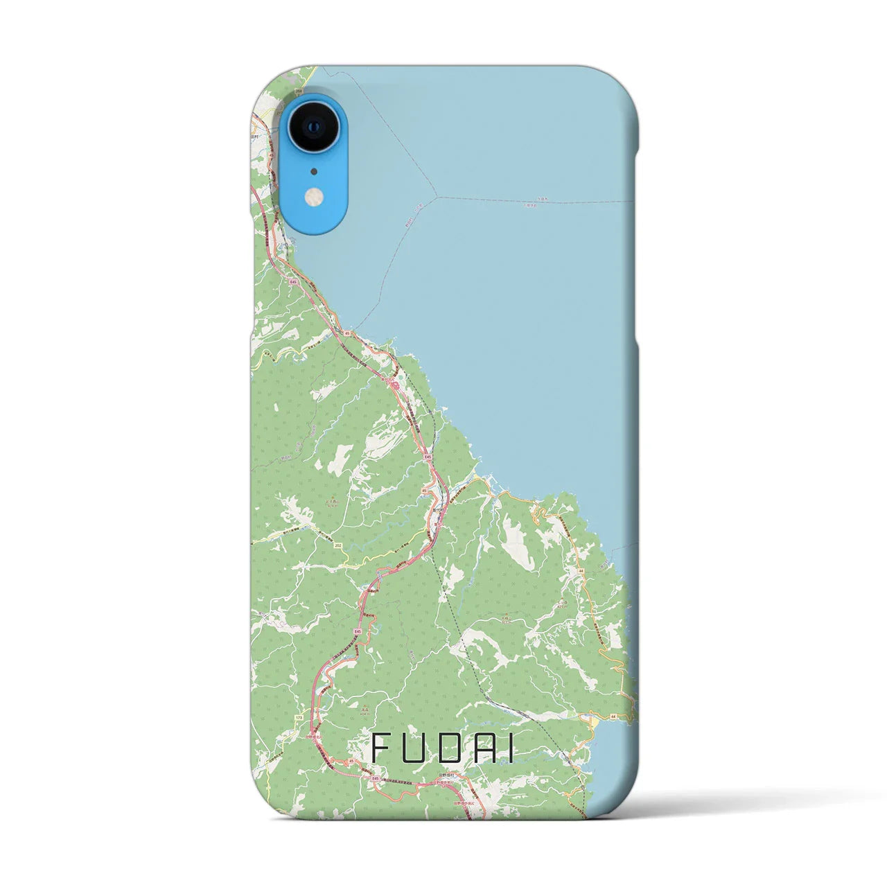 【普代(岩手県)】地図柄iPhoneケース(バックカバータイプ)