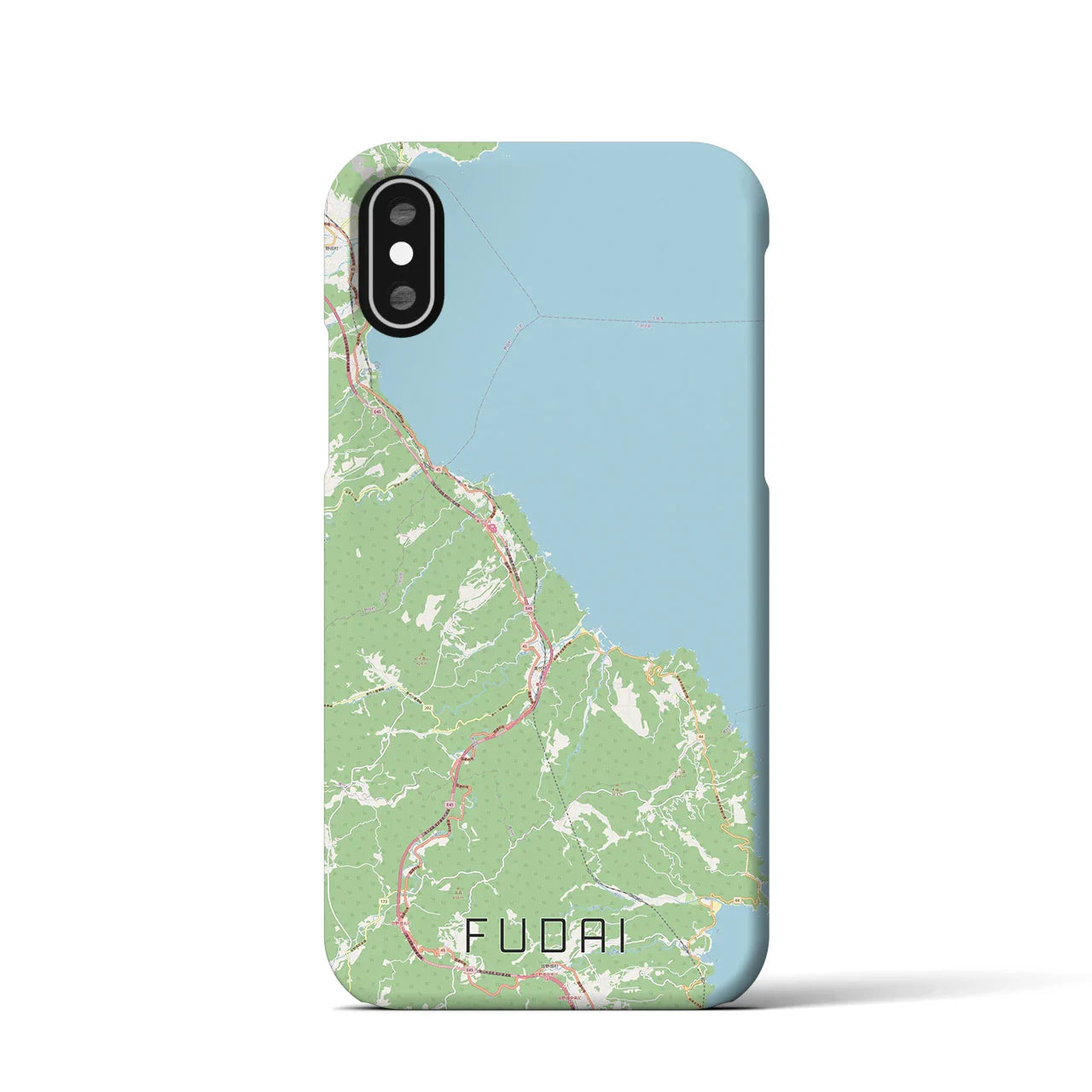 【普代(岩手県)】地図柄iPhoneケース(バックカバータイプ)