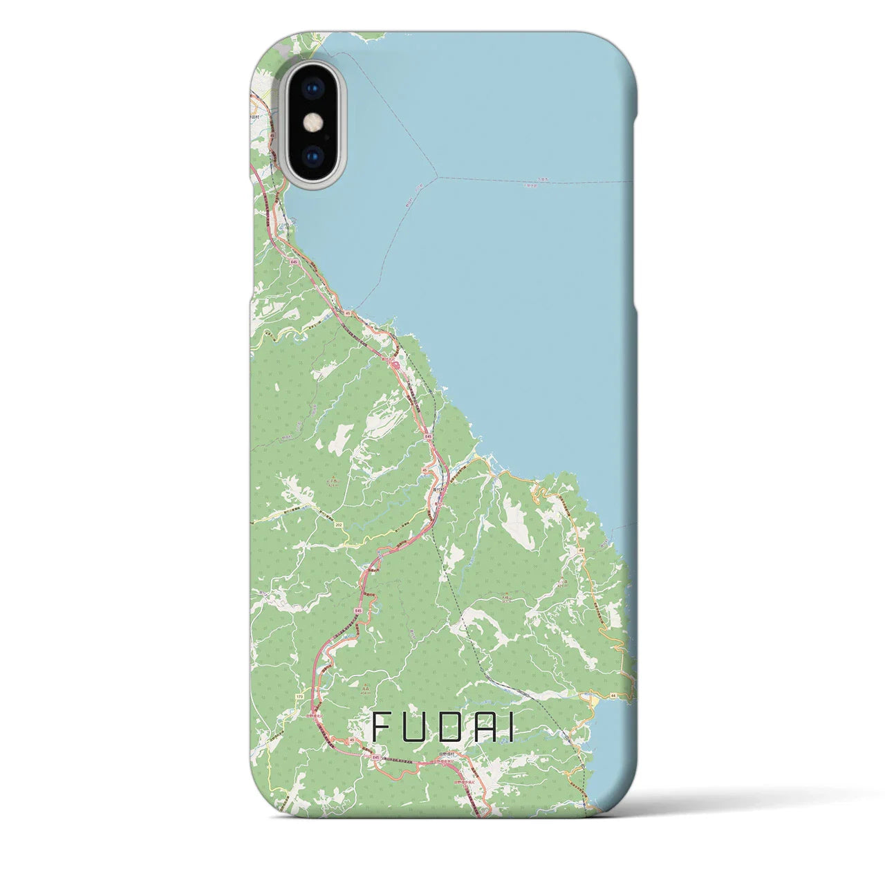 【普代(岩手県)】地図柄iPhoneケース(バックカバータイプ)