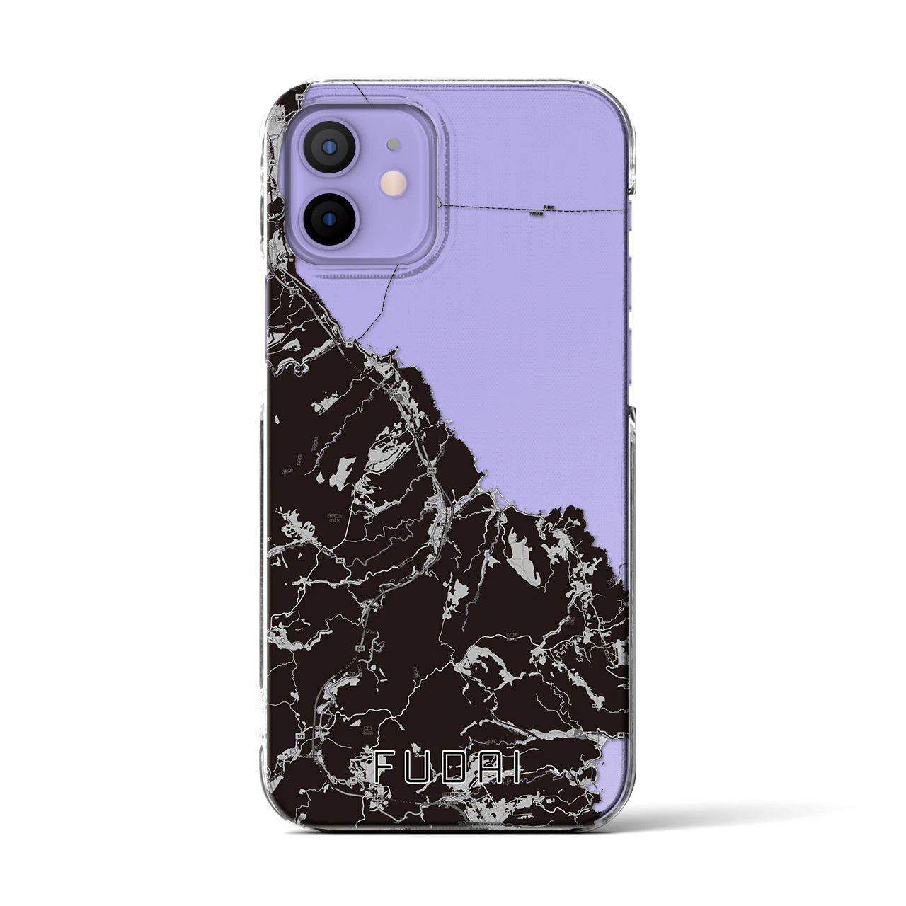 【普代(岩手県)】地図柄iPhoneケース(クリアタイプ)