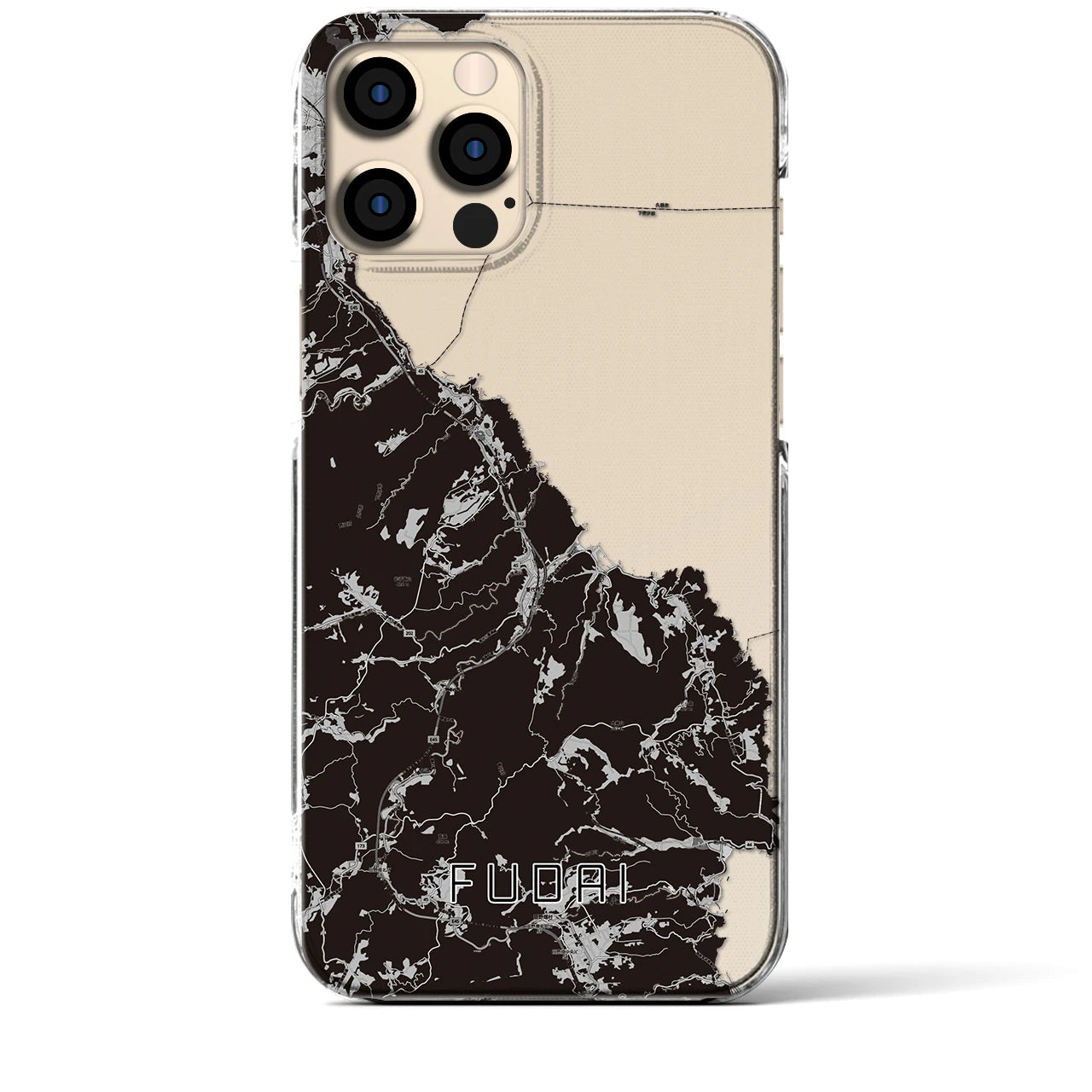 【普代(岩手県)】地図柄iPhoneケース(クリアタイプ)