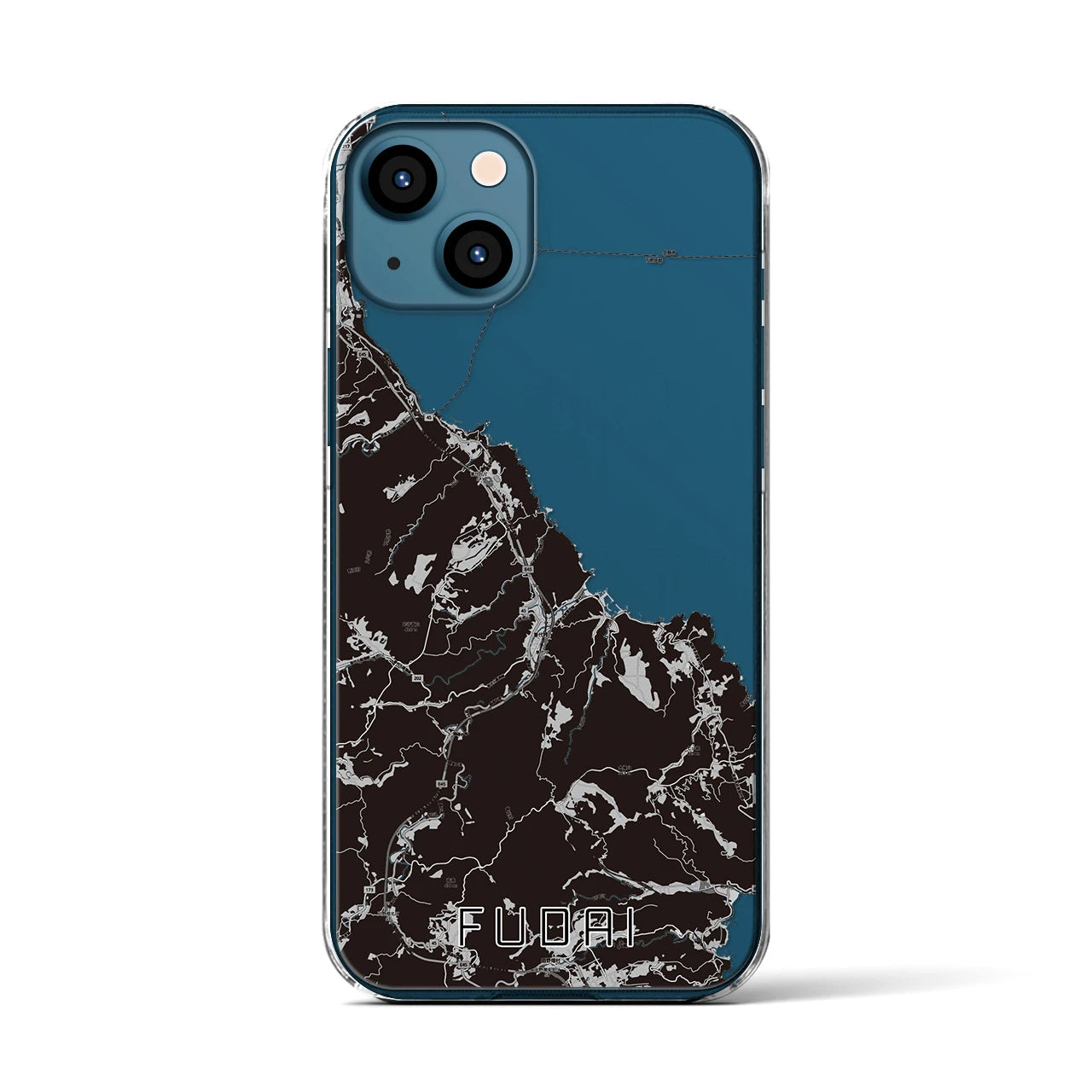 【普代(岩手県)】地図柄iPhoneケース(クリアタイプ)