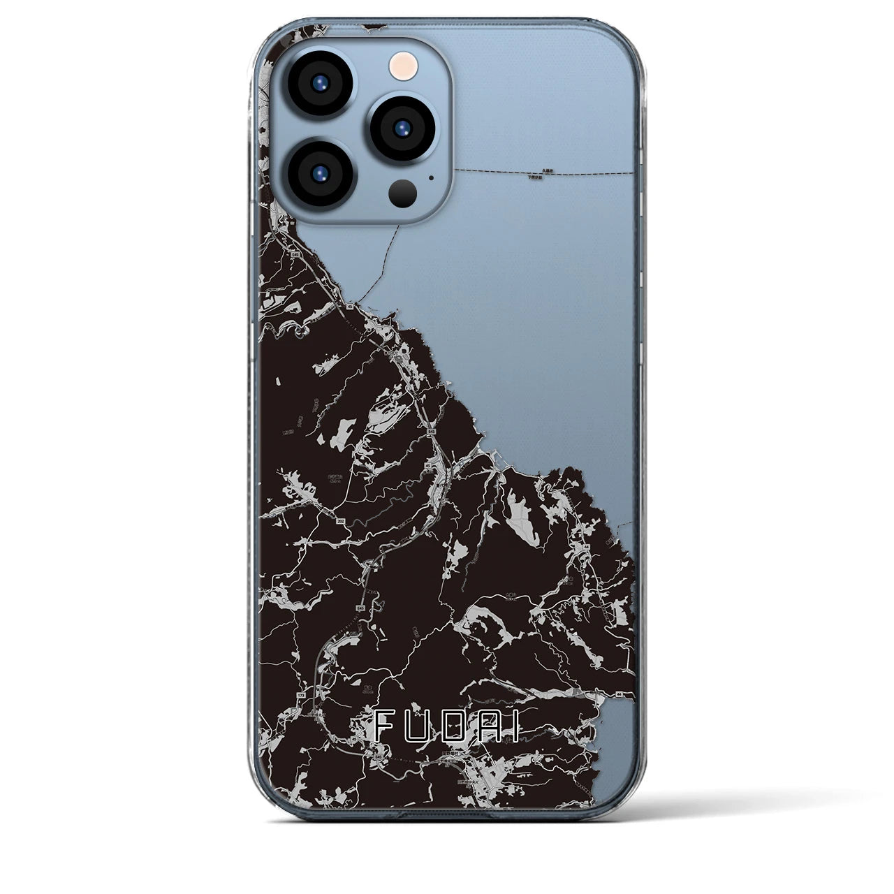 【普代(岩手県)】地図柄iPhoneケース(クリアタイプ)