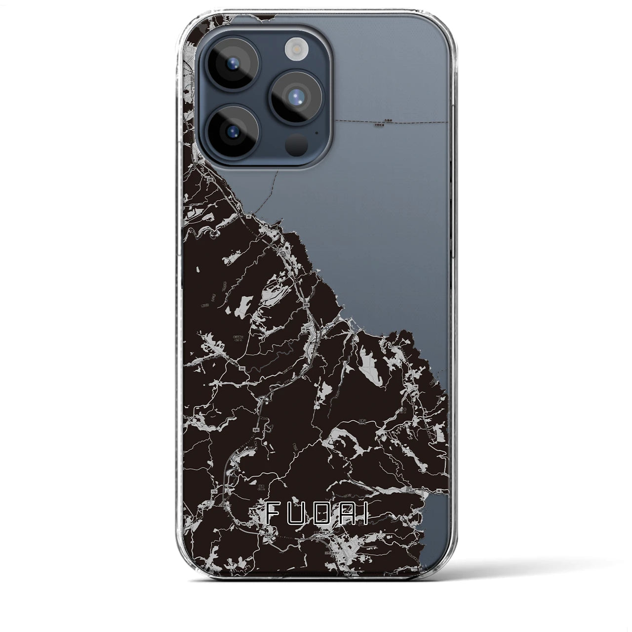 【普代(岩手県)】地図柄iPhoneケース(クリアタイプ)