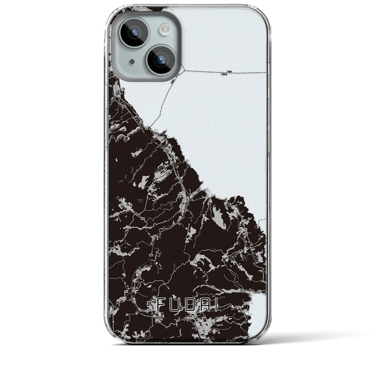 【普代(岩手県)】地図柄iPhoneケース(クリアタイプ)