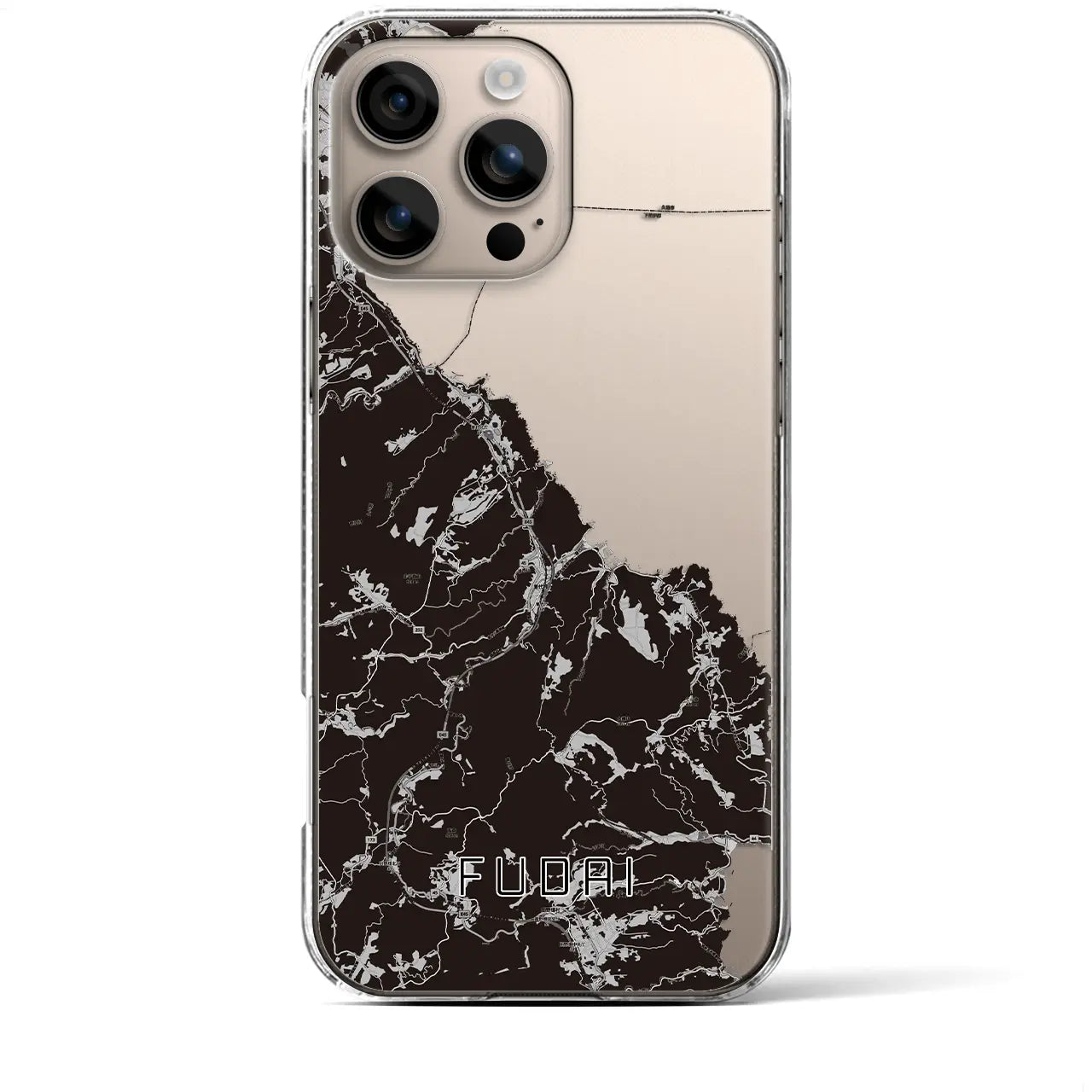 【普代(岩手県)】地図柄iPhoneケース(クリアタイプ)