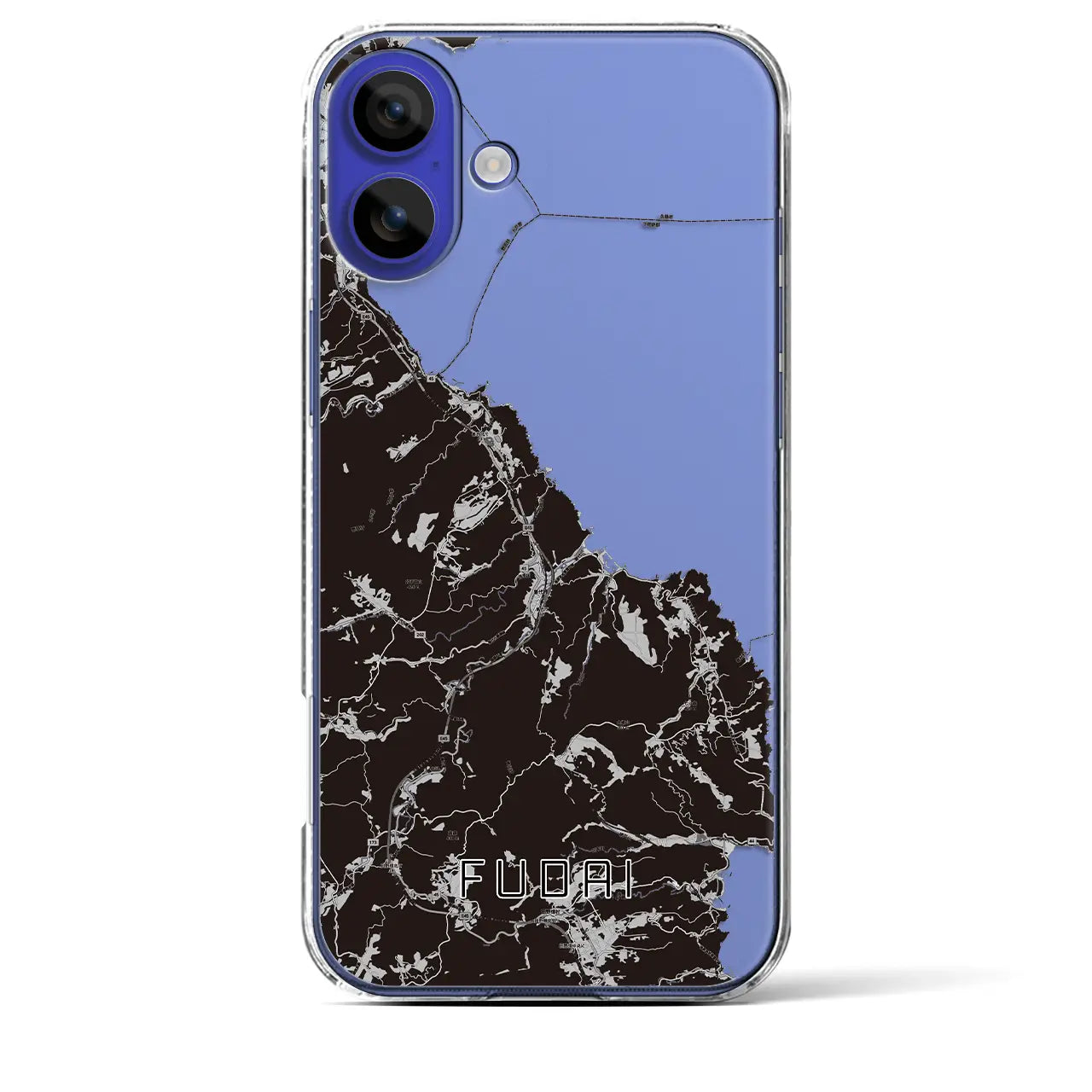 【普代(岩手県)】地図柄iPhoneケース(クリアタイプ)